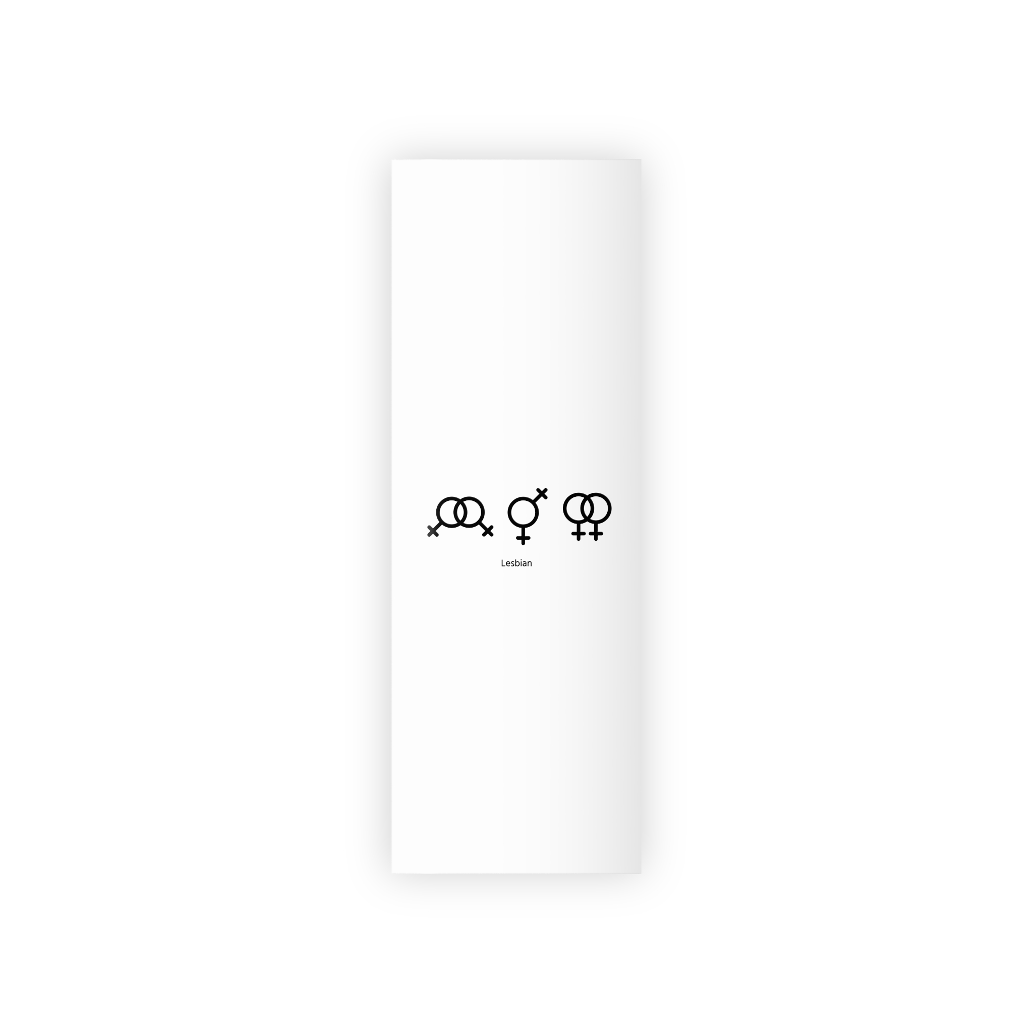 Lesbian Gender Symbols Orientation Signs Vector Illustration Gift Wrapping Paper Rolls 1pc - Image 5