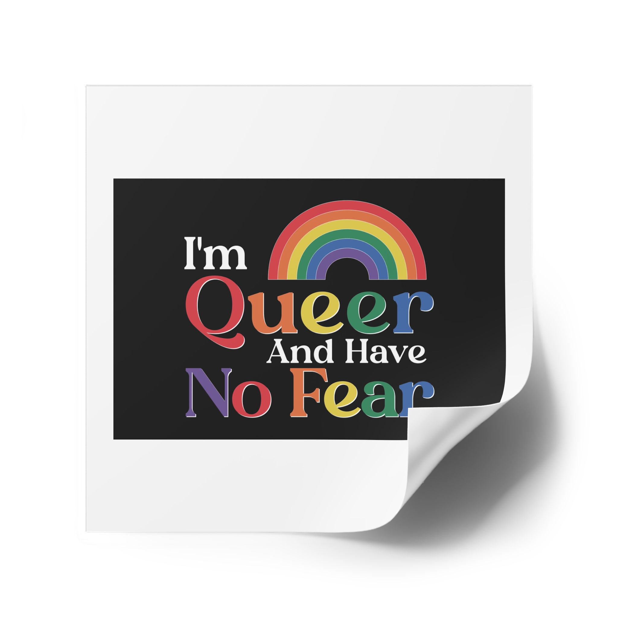 Pride Lgbtq Gay Typography Vector Tshirt Design(13) Laminate Stickers Square - Image 38