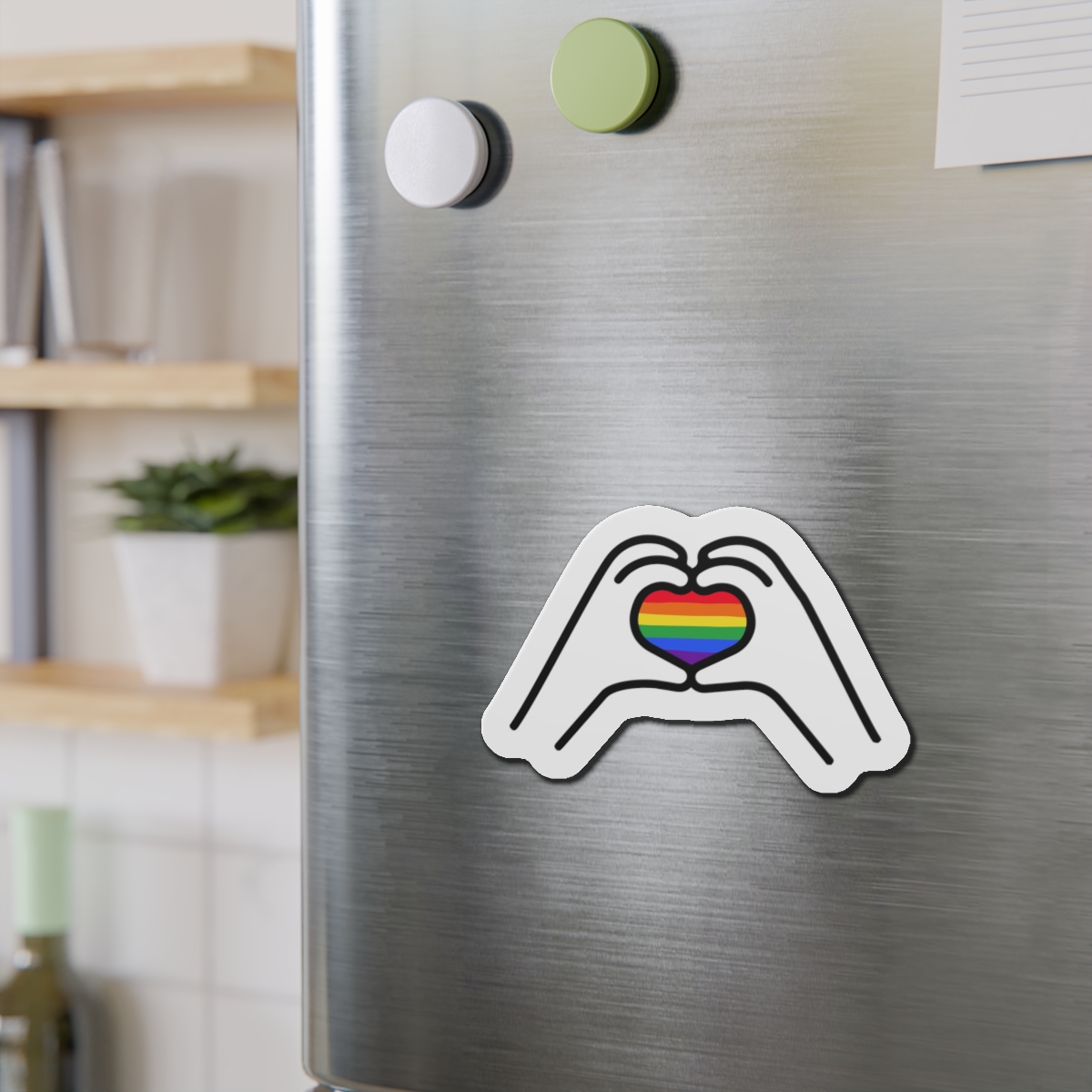 Lgbt Concept Heart Colors Lgbtq Flag Love Is Love Shape Heart Icon Lgbt Die Cut Magnets - Image 15