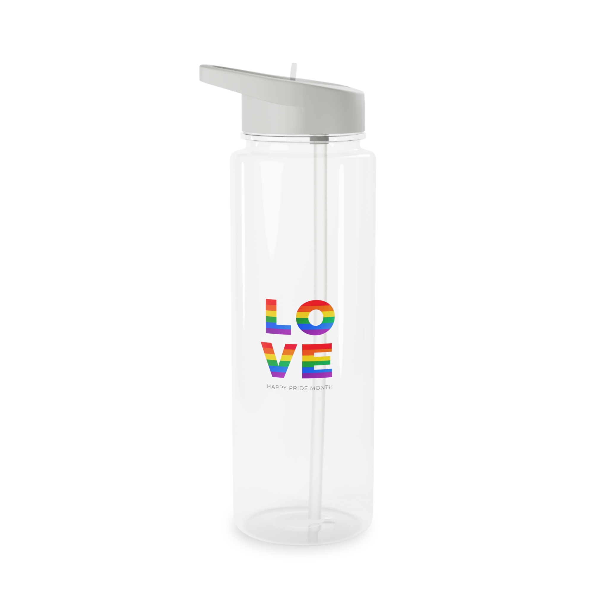 Love Word With Gay Pride Flag Tritan Water Bottle - Image 5