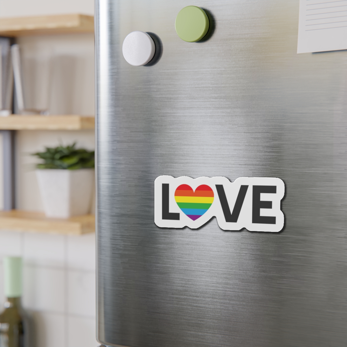 Vector Lgbt Rainbow Flag Love Heart Lettering Die Cut Magnets - Image 12