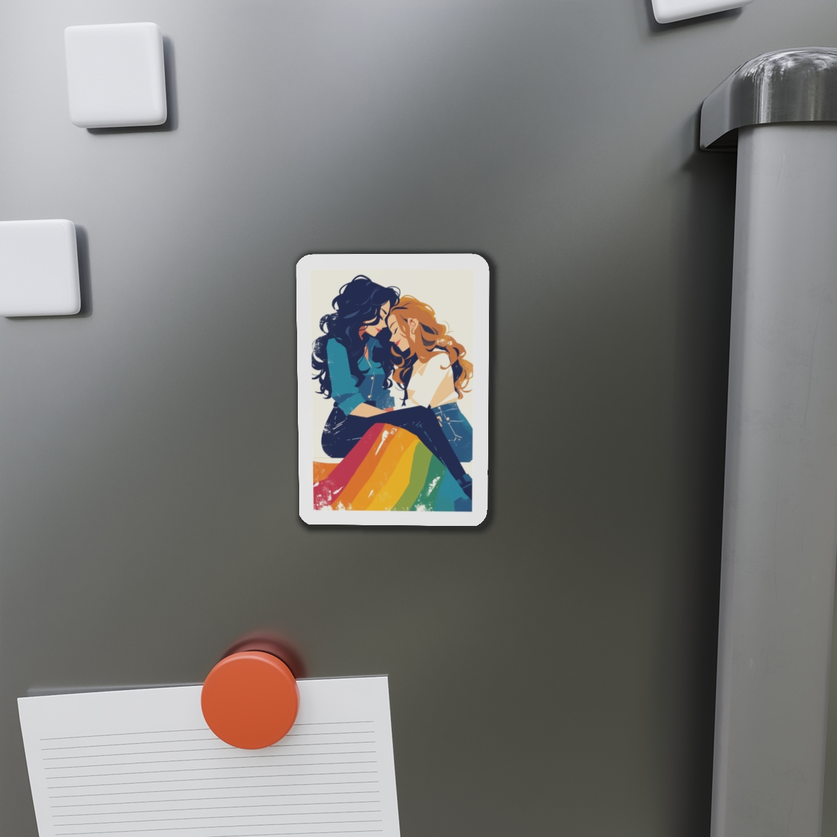 Lesbian Unity Strength Art Exhibit Sticker Die Cut Magnets - Image 8