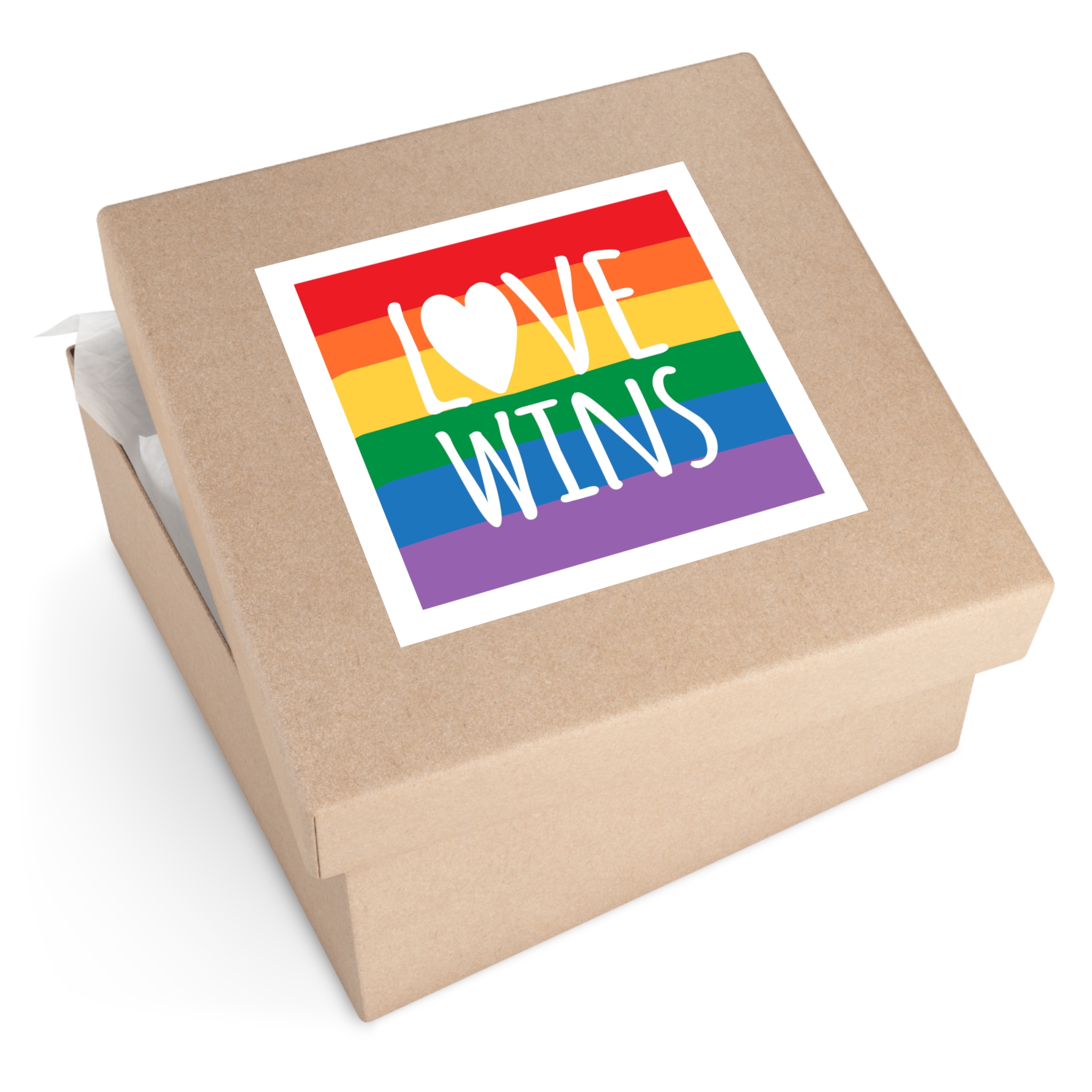 Lovewins Heart Hd 2 Laminate Stickers Square - Image 51