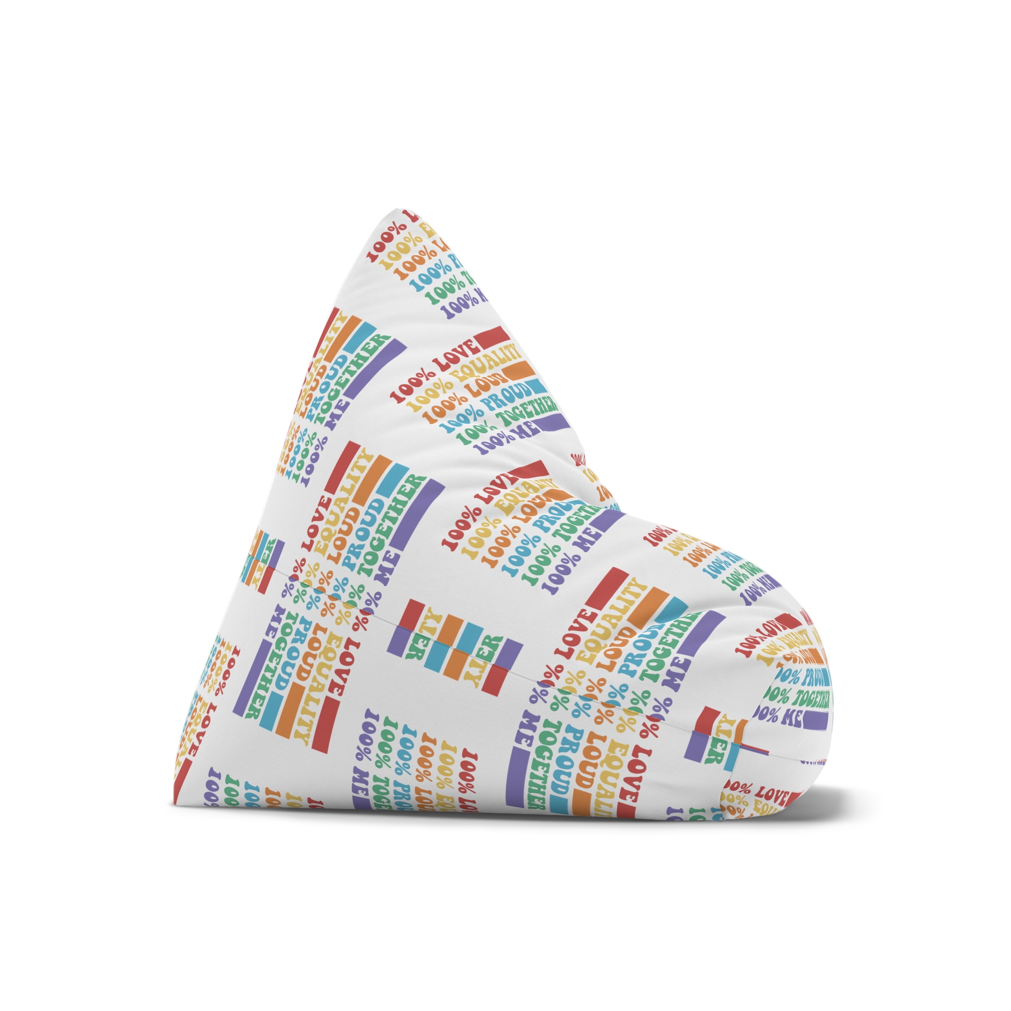 Pride Lgbt Gay Typography T Shirt Design Bean Bag Chair Cover - Image 7