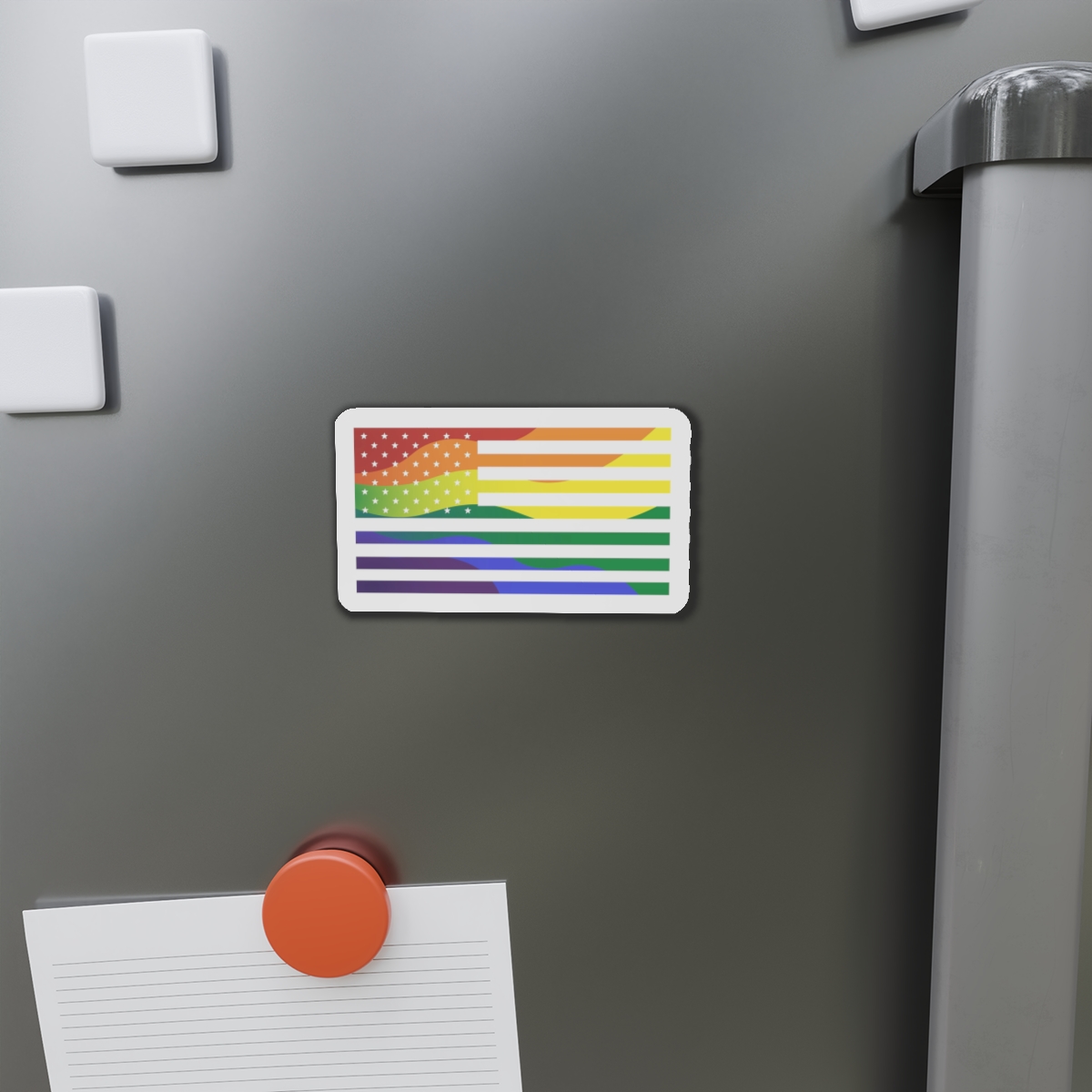 Pride Month America Concept Us Pride Month Flag Die Cut Magnets - Image 8