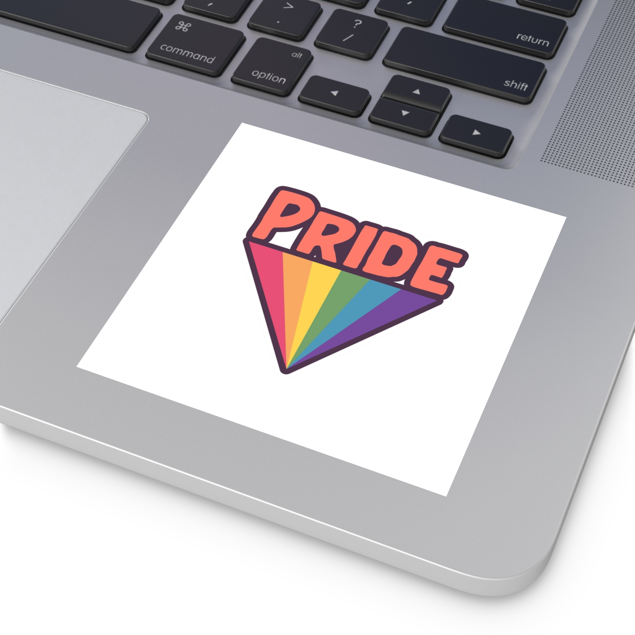 Pride With Rainbow Laminate Stickers Square - Image 19