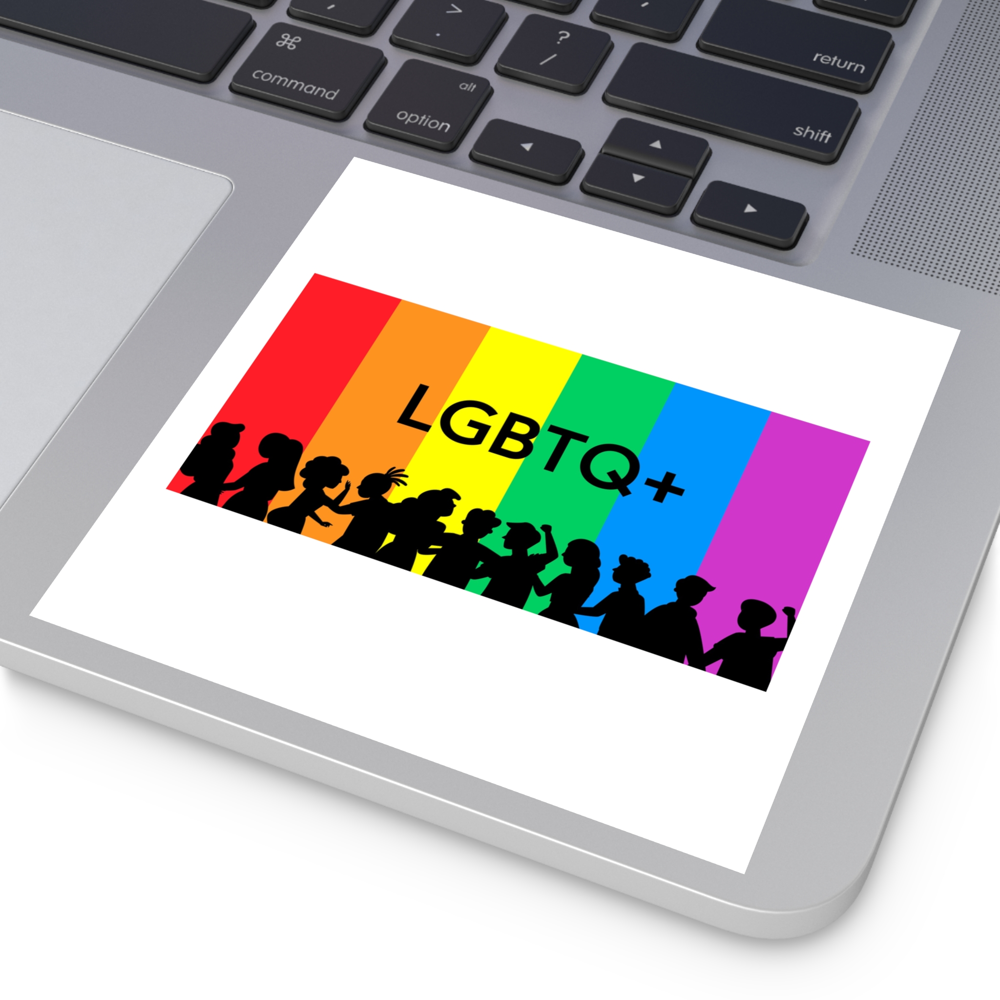 Rainbow Lgbt Lgbtqia Pride Flag Sign Flat Icon Laminate Stickers Square - Image 47