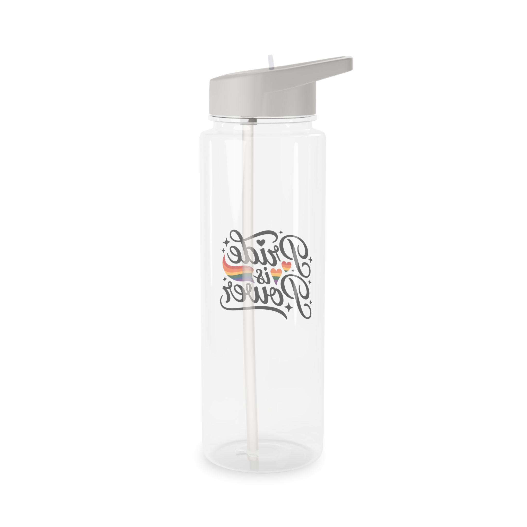 Pride Is Power T Shirt Design Isolated White Background 2 Tritan Water Bottle - Image 6