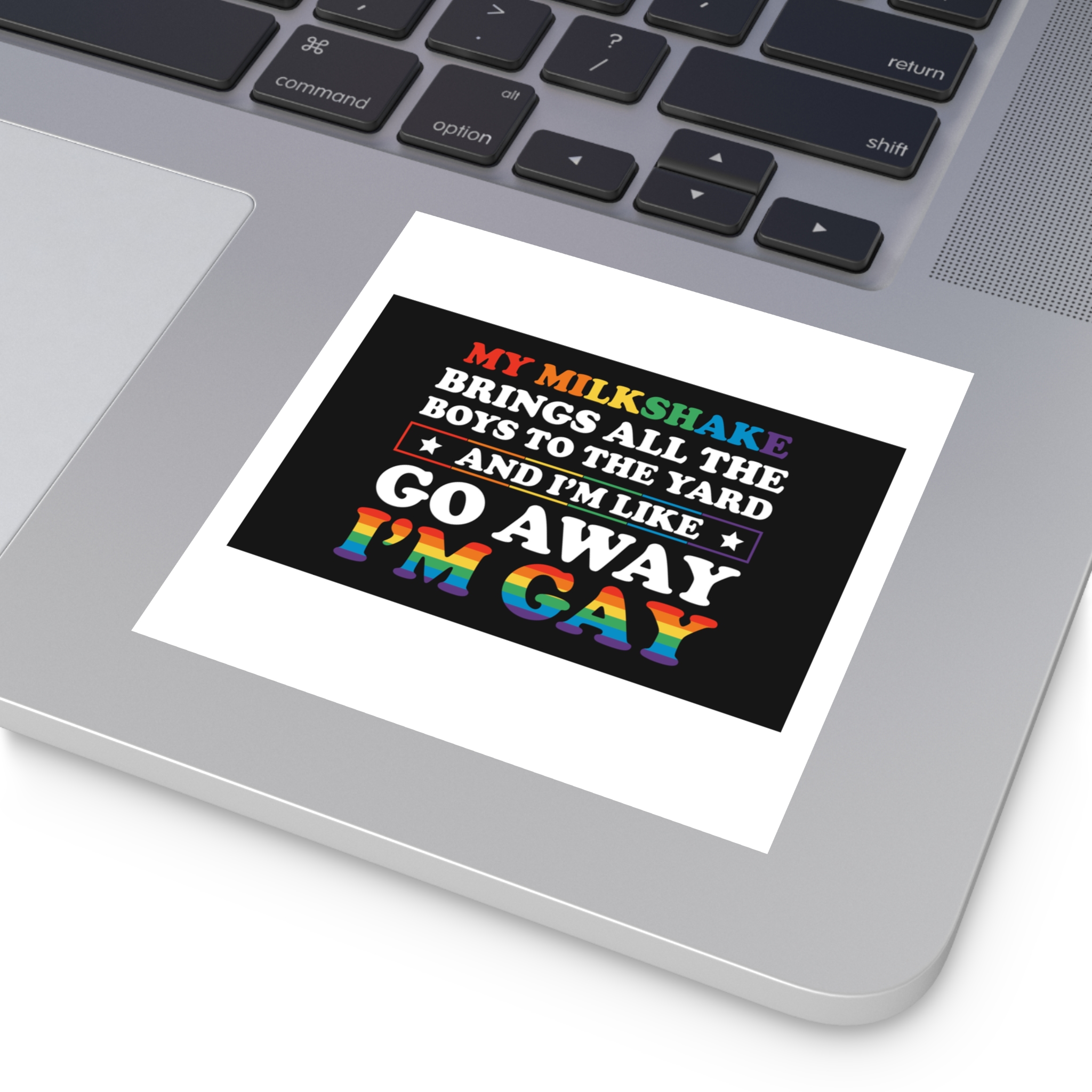 Pride Gay Lgbt Rainbow Tshirt Design Laminate Stickers Square - Image 27