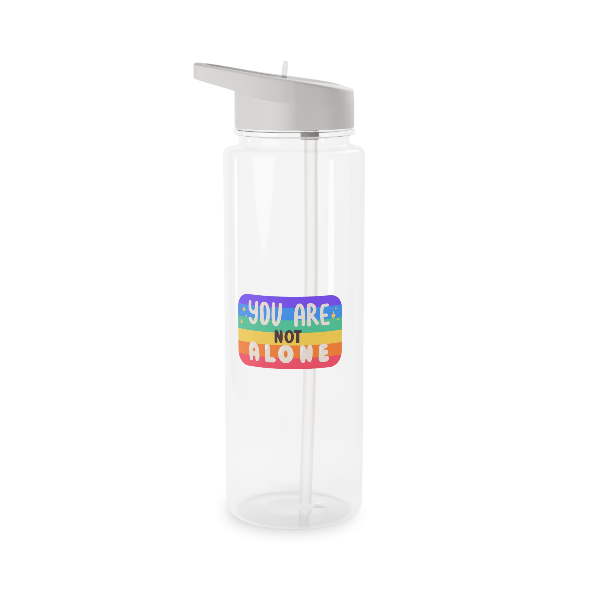 Lgbt Sticker Pack White Background Lgbtq Set Symbol Lgbt Pride Community Rainbow Elements Vector Hand Draw Illustration Hand Drawn Lettering (2) Tritan Water Bottle - Image 5