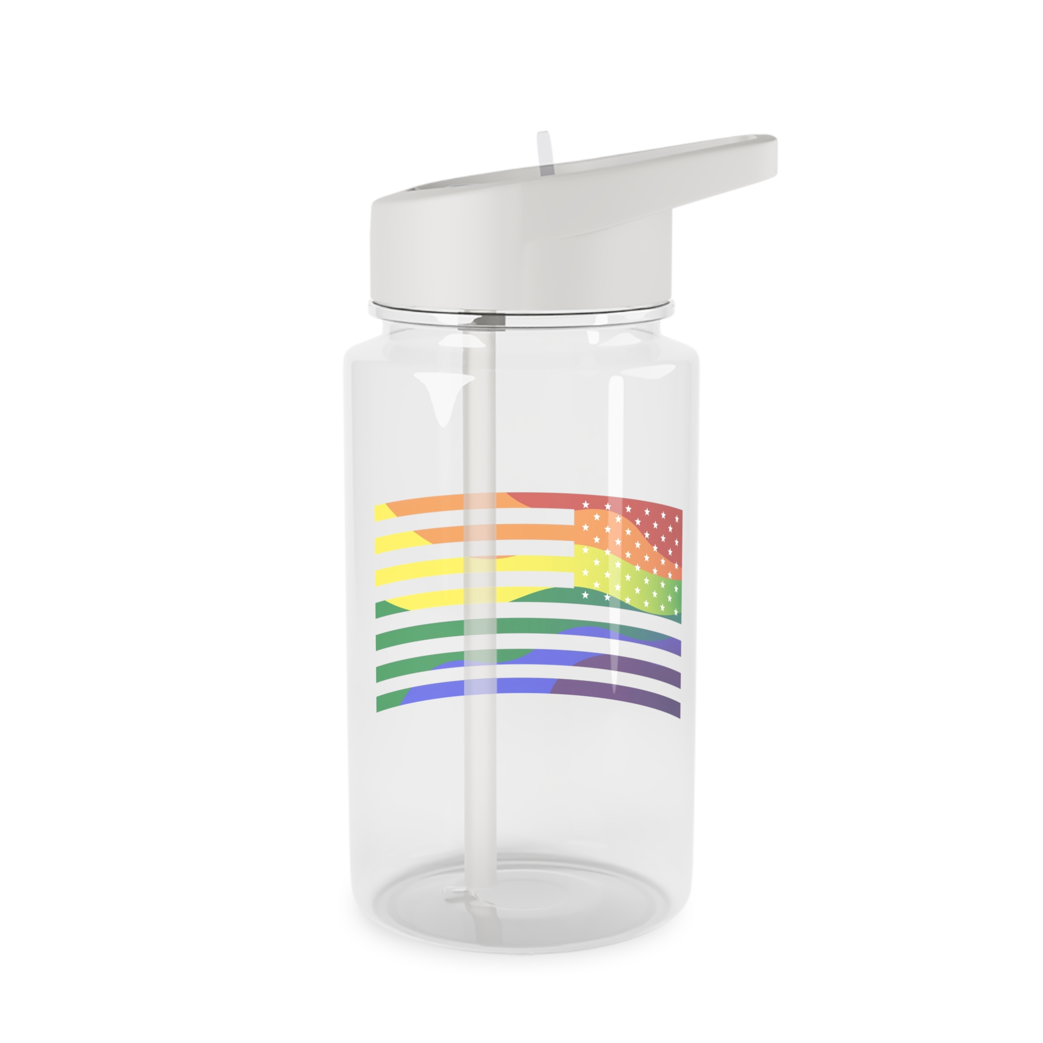 Pride Month America Concept Us Pride Month Flag Tritan Water Bottle - Image 2