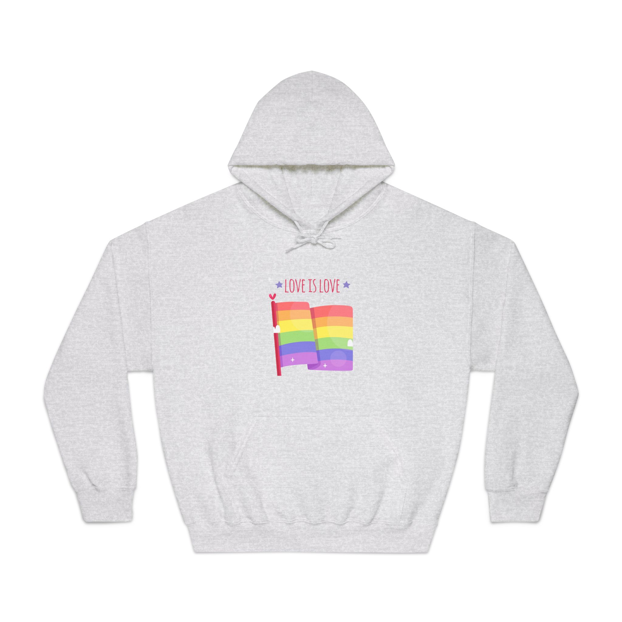 Pride Day Flag With Love Unisex Dryblend Hooded Sweatshirt - Image 5