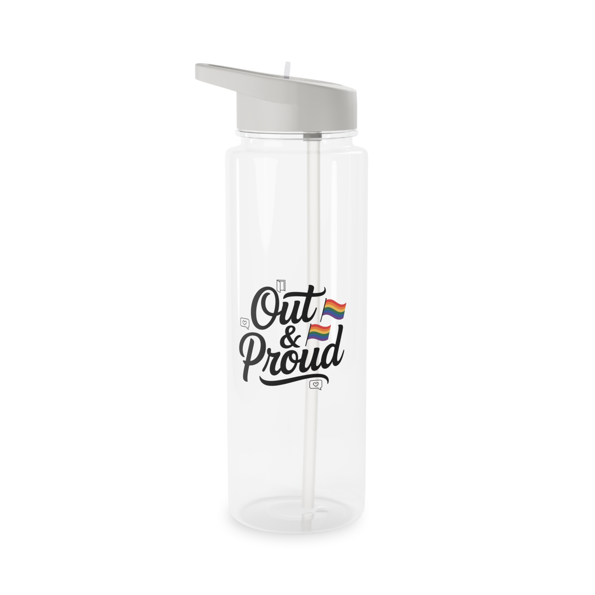 Out Proud T Shirt Design Isolated White Background1 Tritan Water Bottle - Image 5