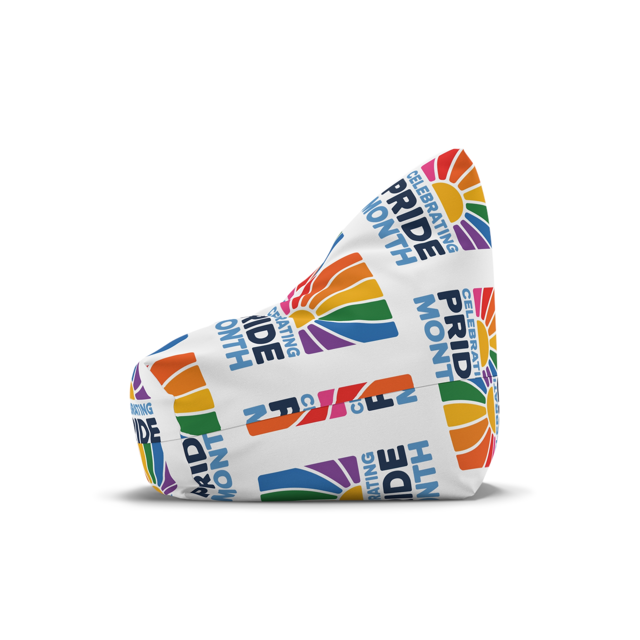 Celebrating Pride Month Colorful Graphic Design Bean Bag Chair Cover - Image 4