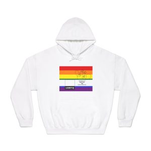 Lgbtq Pride Month Celebration Banner Poster Card Design Vector Illustration Unisex Dryblend Hooded Sweatshirt