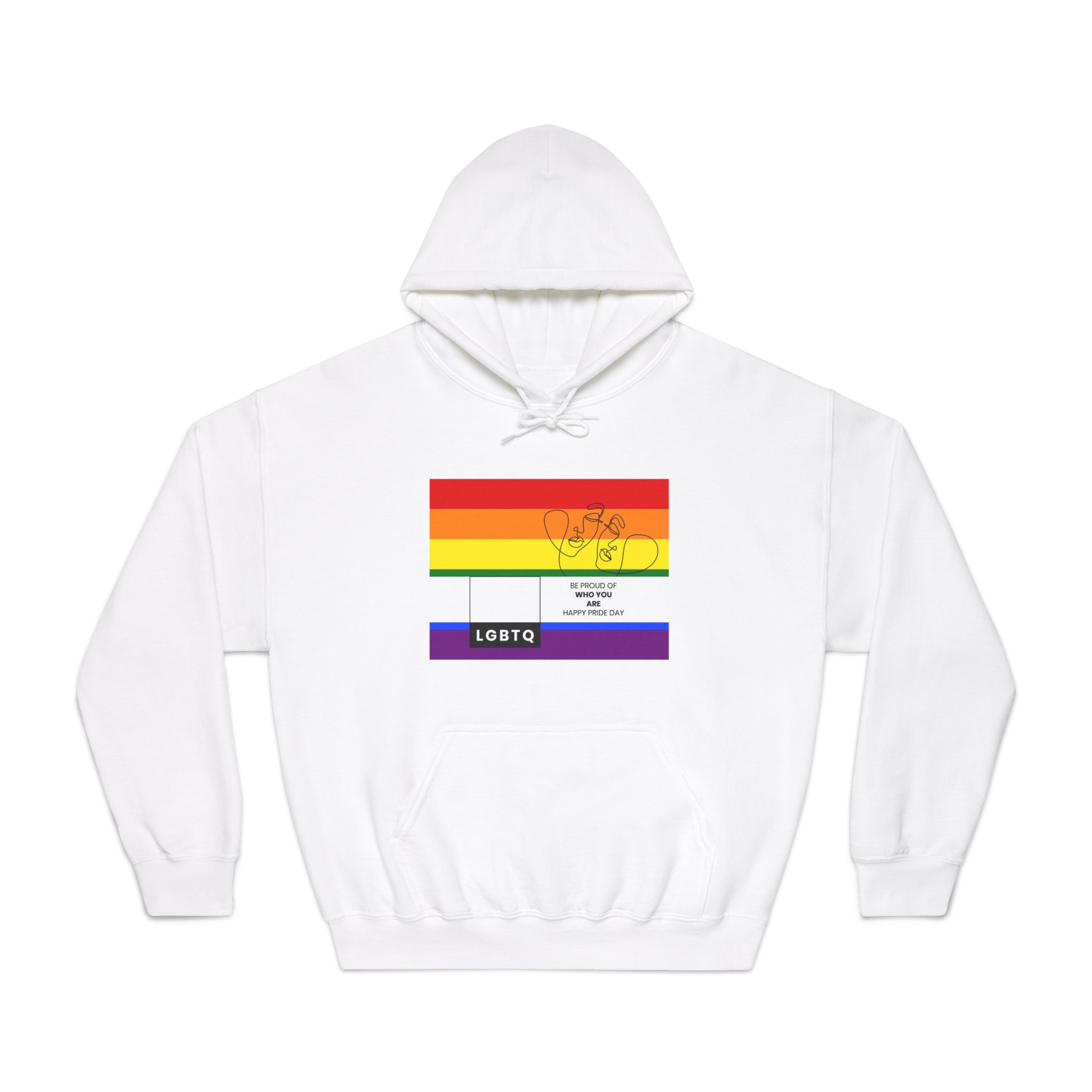 Lgbtq Pride Month Celebration Banner Poster Card Design Vector Illustration Unisex Dryblend Hooded Sweatshirt