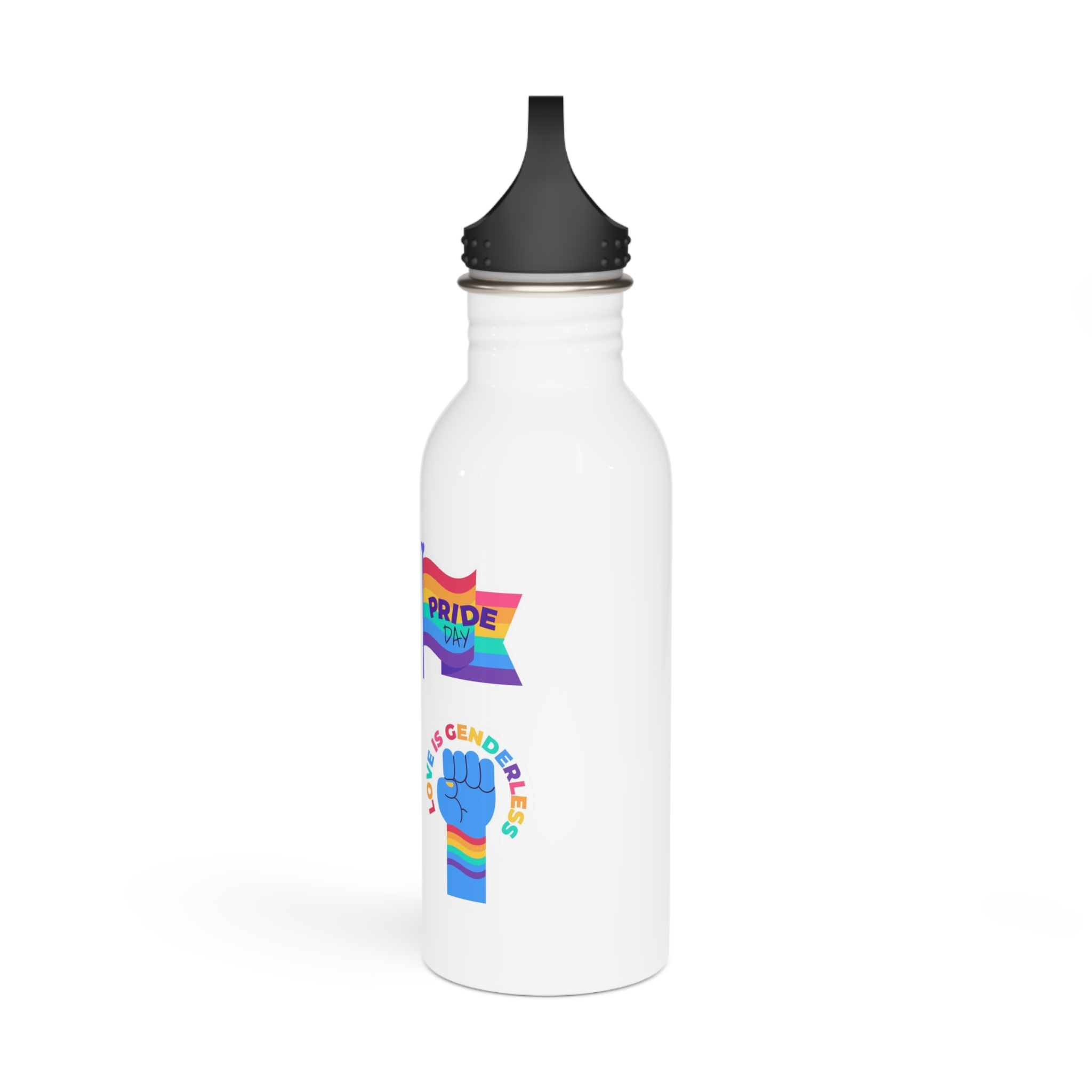 Flat Labels Collection Pride Month Celebration(1) Stainless Steel Water Bottle - Image 4