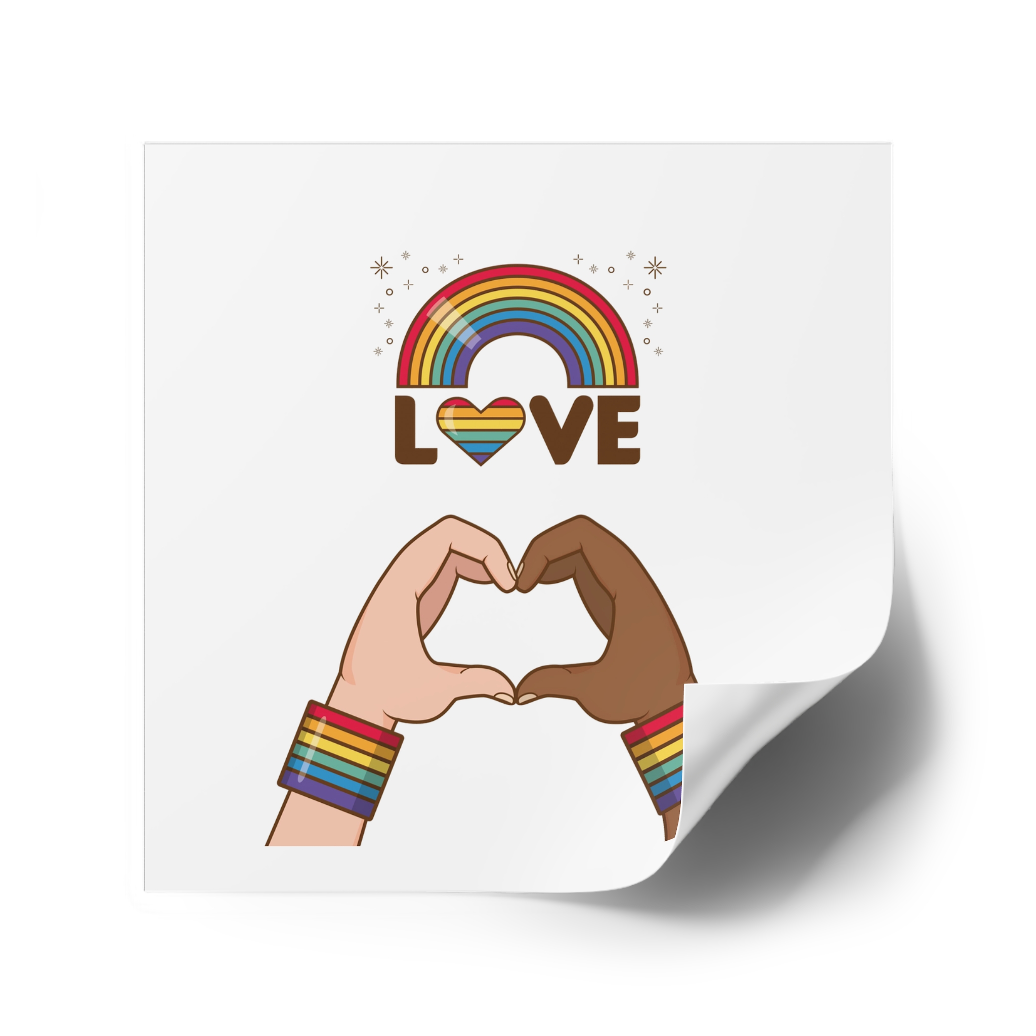 Lgbt Pride Element Collection Laminate Stickers Square - Image 42