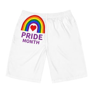 Pride Month Logo Template Design Mens Board Shorts Aop