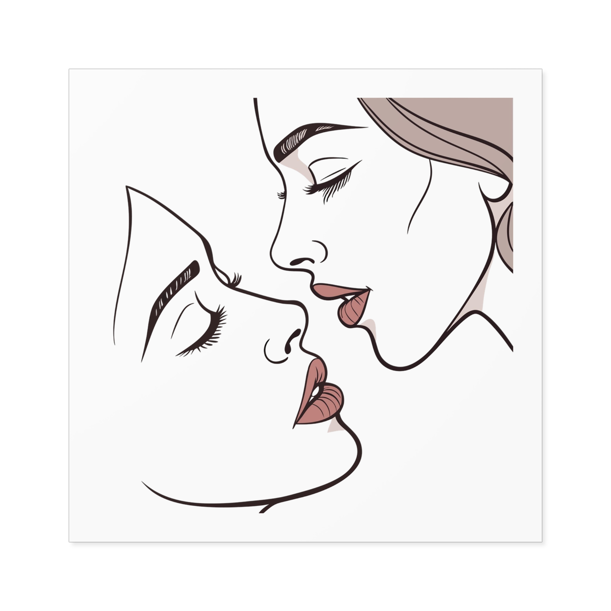Perfect Lip Set Open Close Smooches (1) Laminate Stickers Square - Image 33