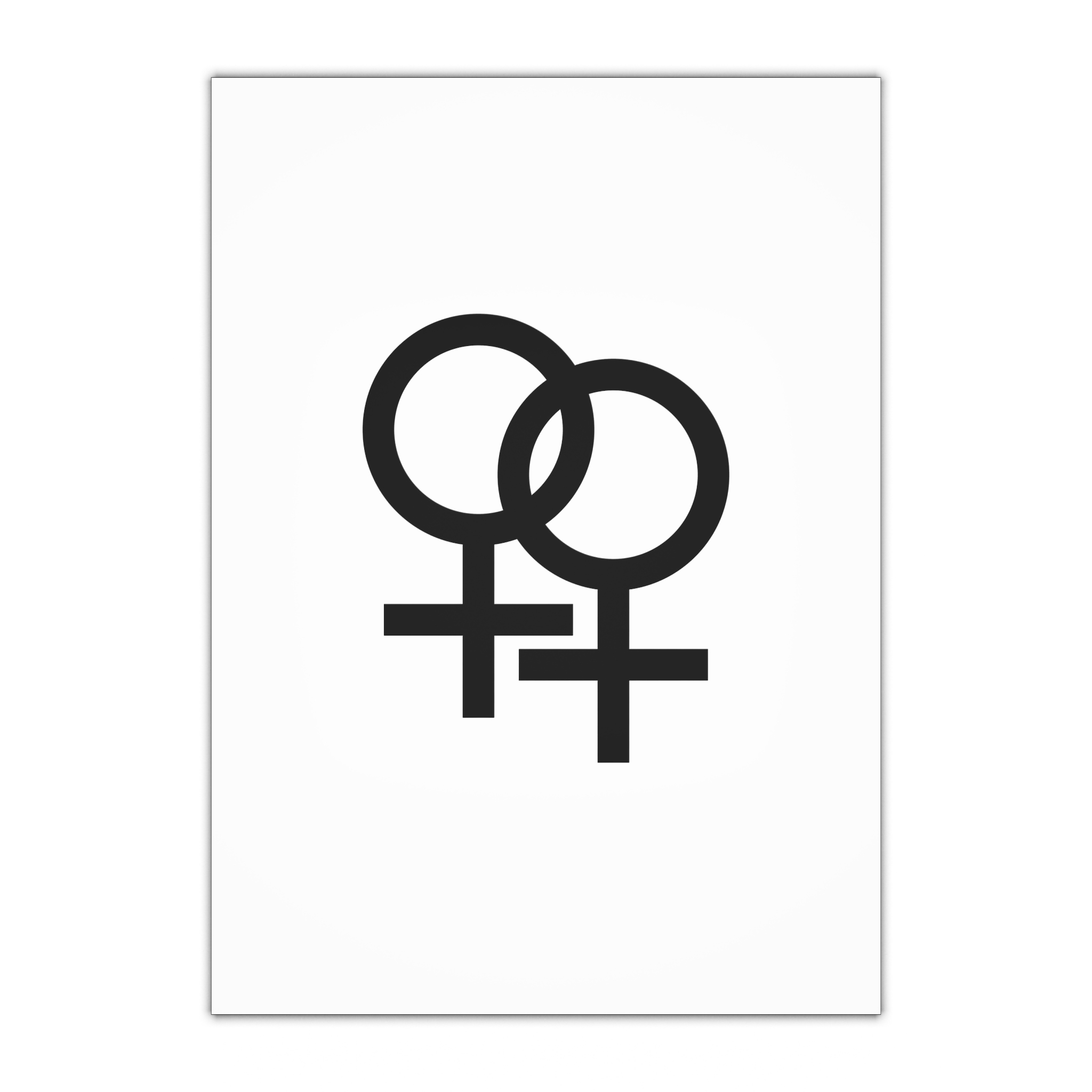 Double Female Symbol Gift Wrapping Paper Sheets 1pc