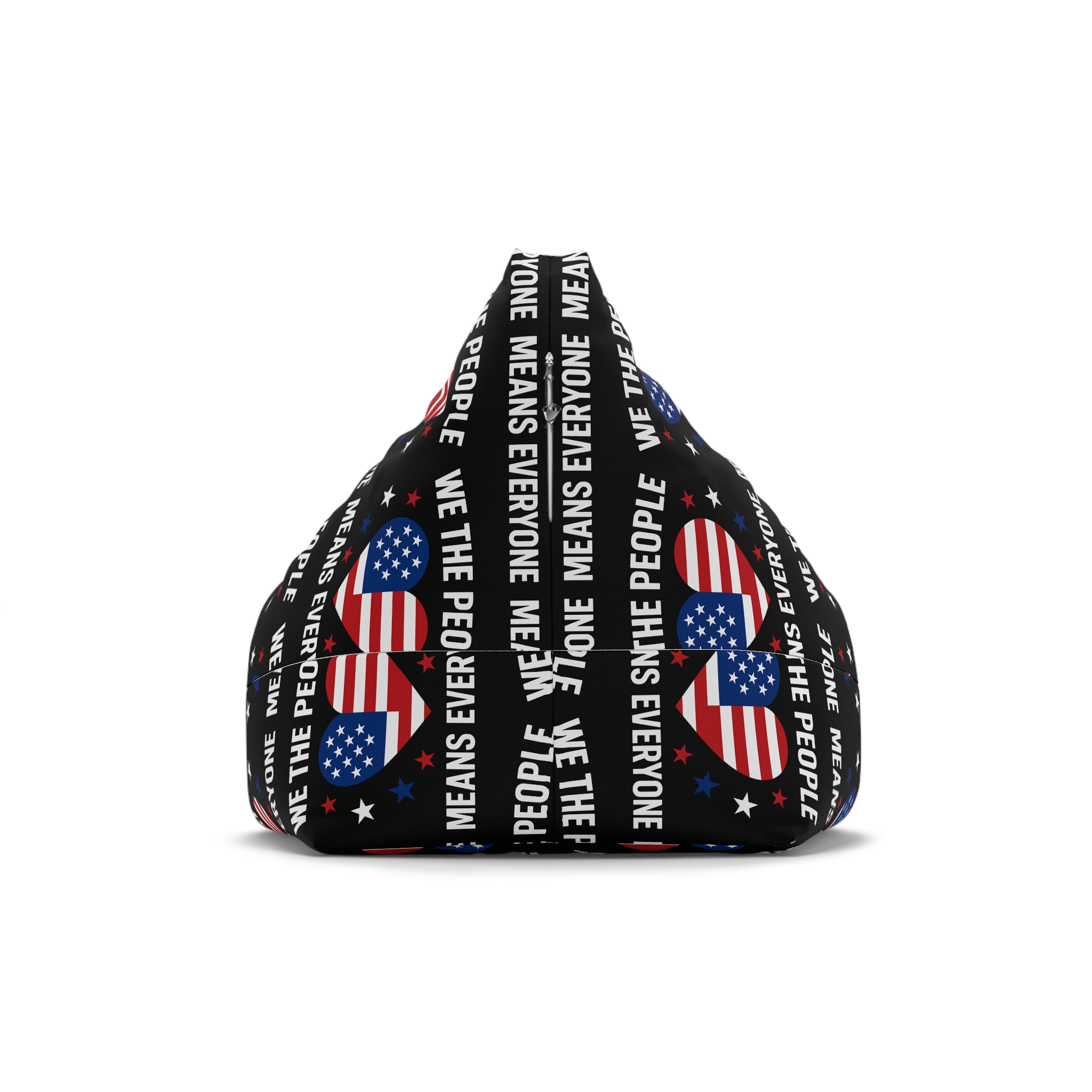 Womens We People Means Everyone American Flag Equal Rights Gift Vneck Bean Bag Chair Cover - Image 2