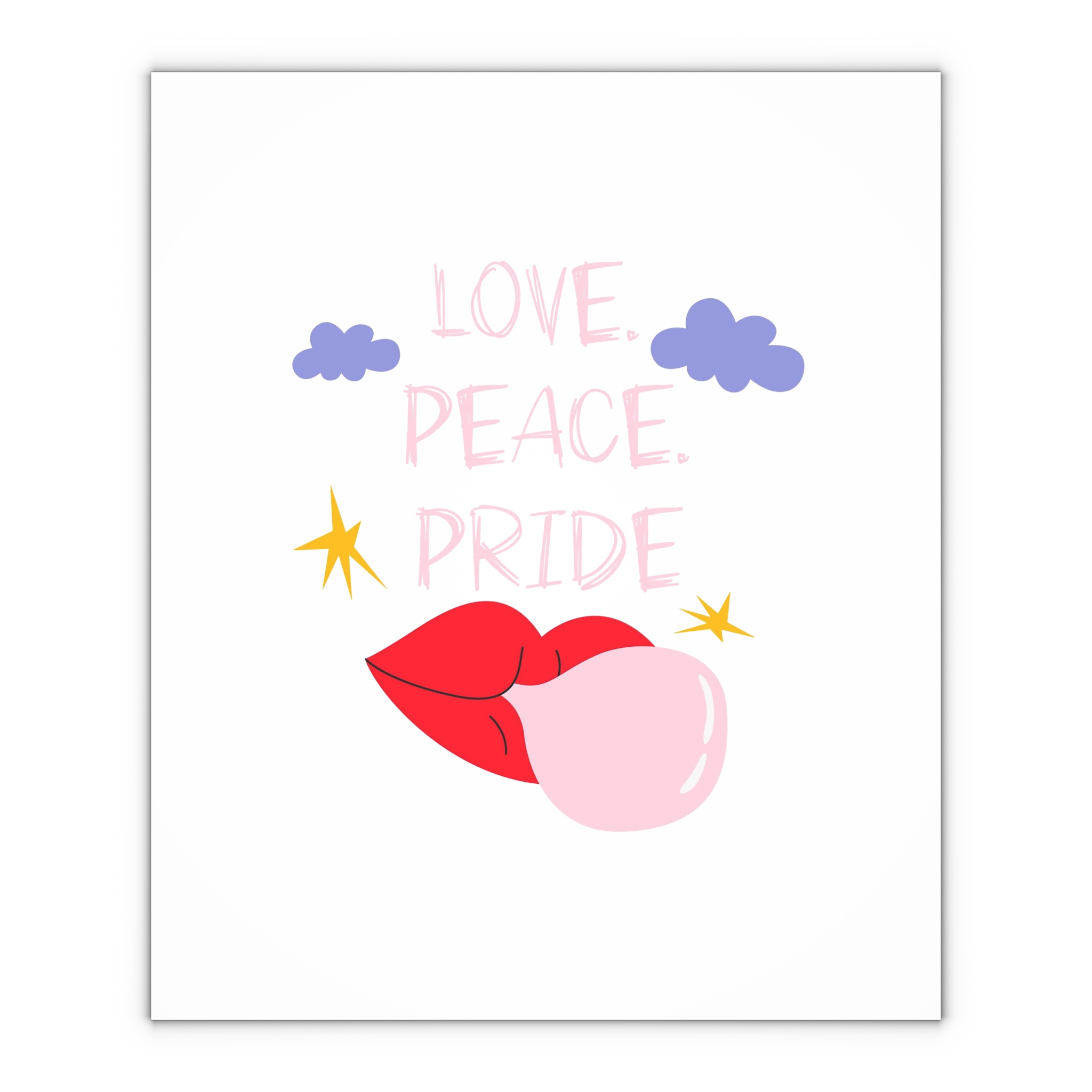 Pride Month Cartoon Funky Card Lgbt Festive Groovy Retro Poster Tolerance Freedom Gift Wrapping Paper Sheets 1pc - Image 4