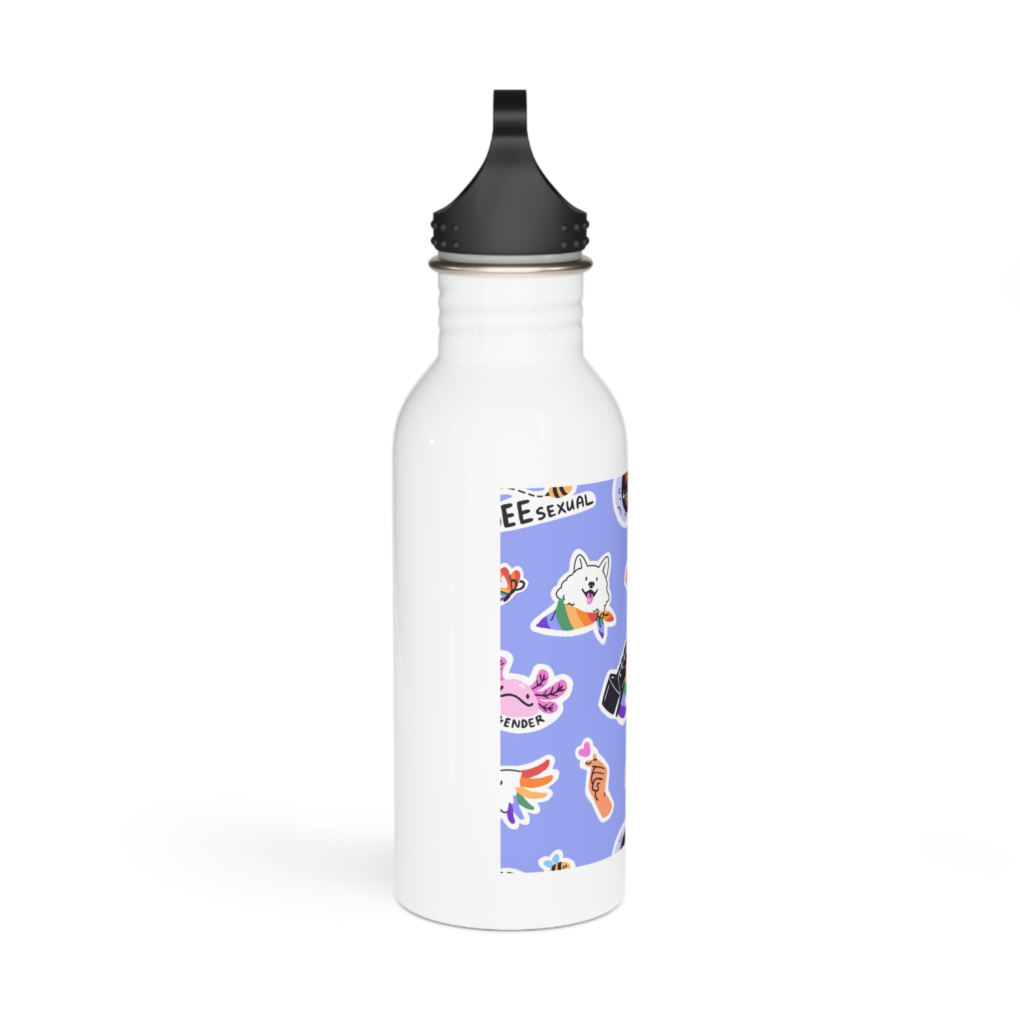 Lesbian Pride Design 20D8B6 Stainless Steel Water Bottle - Image 2