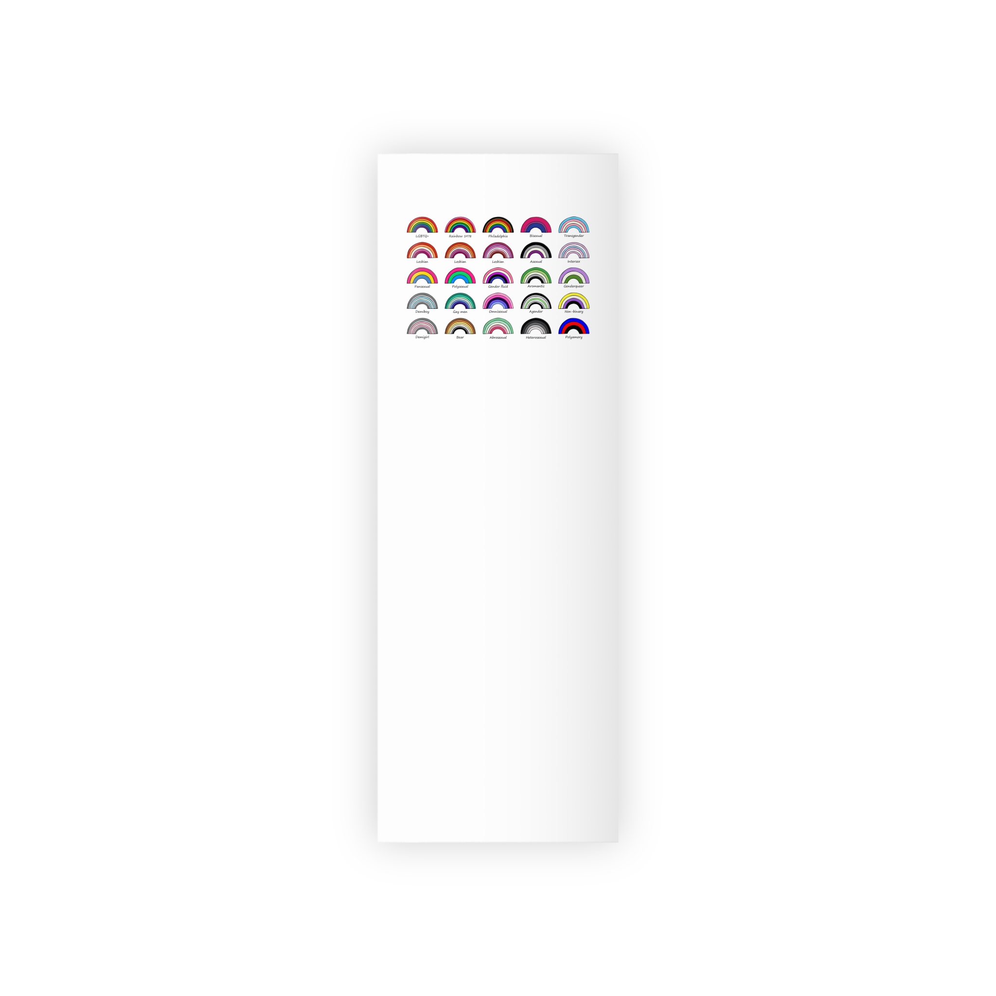 Set Colorful Lgbtq Pride Flag Rainbows Gender Equality Sexual Identity Pride Flags Collection Lgbtqia Community Pride Month Gift Wrapping Paper Rolls 1pc - Image 5