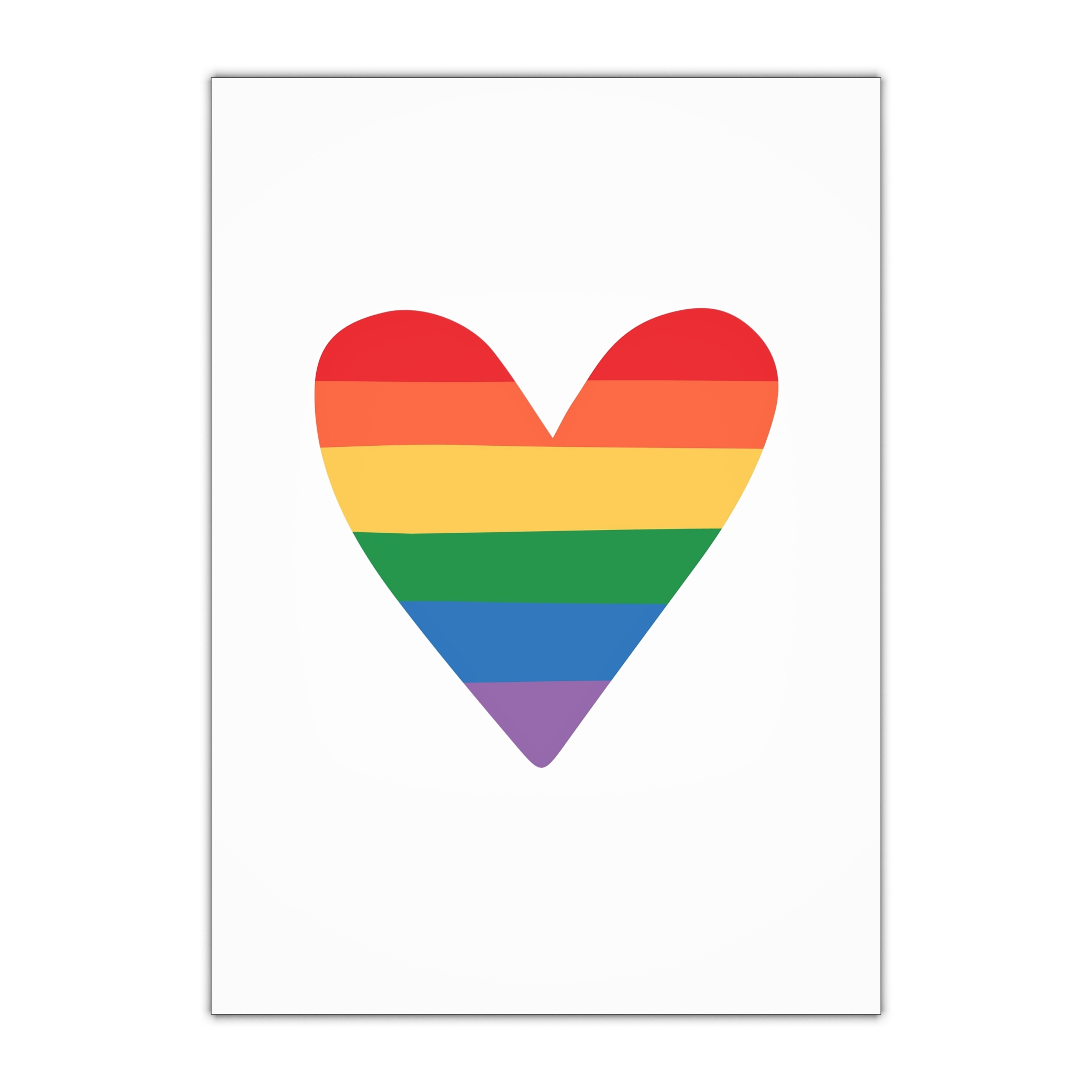 Vector Hand Drawn Lgbt Rainbow Flag Heart Gift Wrapping Paper Sheets 1pc