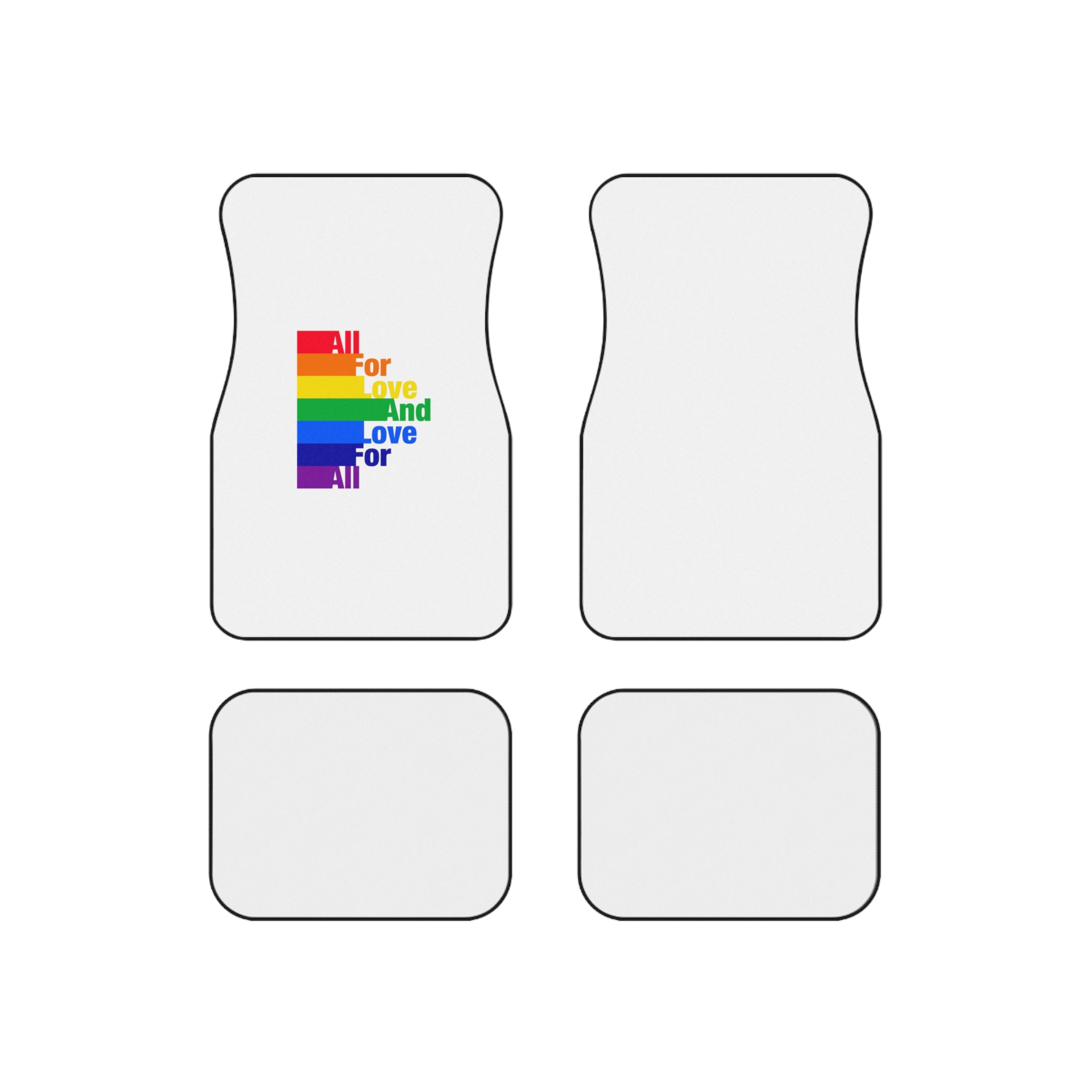 Pride Illustration Car Mats Set Of 4
