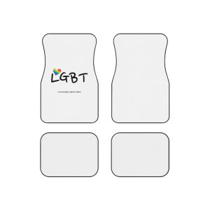 Love Letter Pride Rainbow Lettering Text Writing Pattern Freedom Love Heart Homo Colors Flag Parade(3) Car Mats Set Of 4