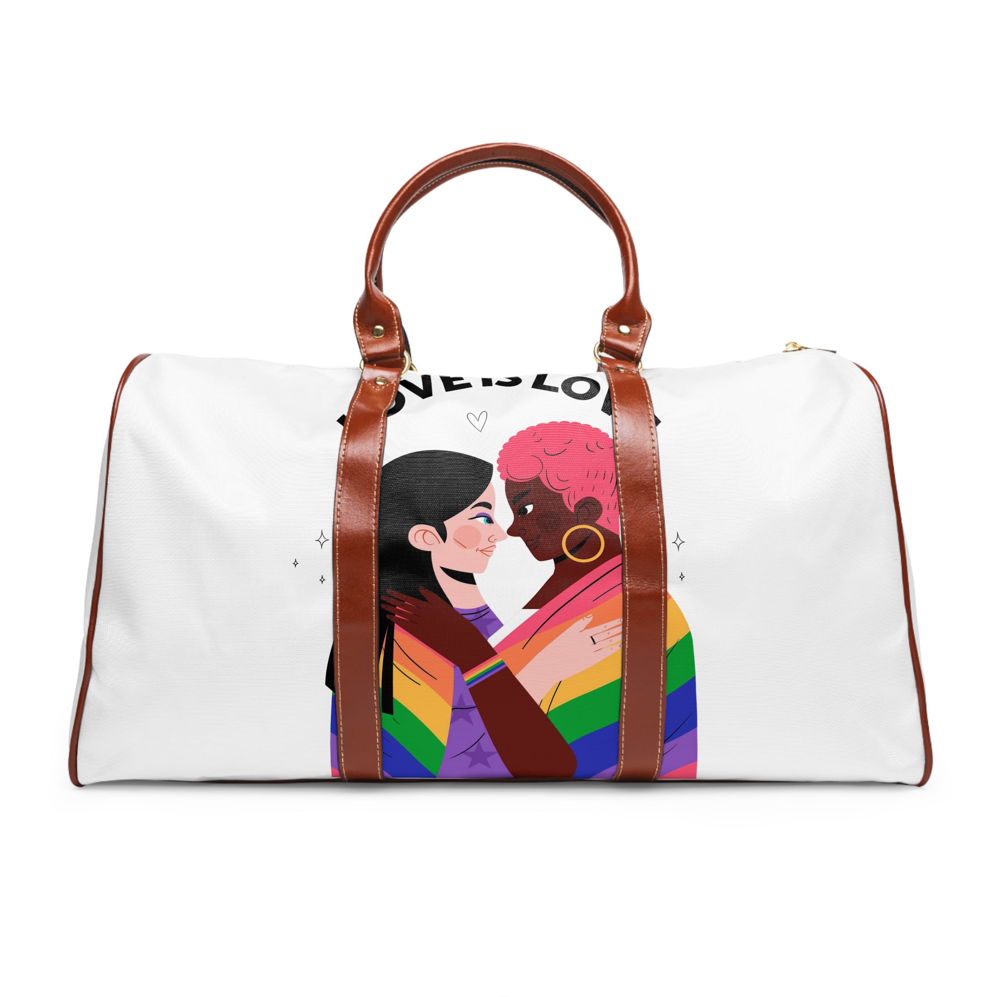 Flat Pride Month Lgbt Illustration Waterproof Travel Bag