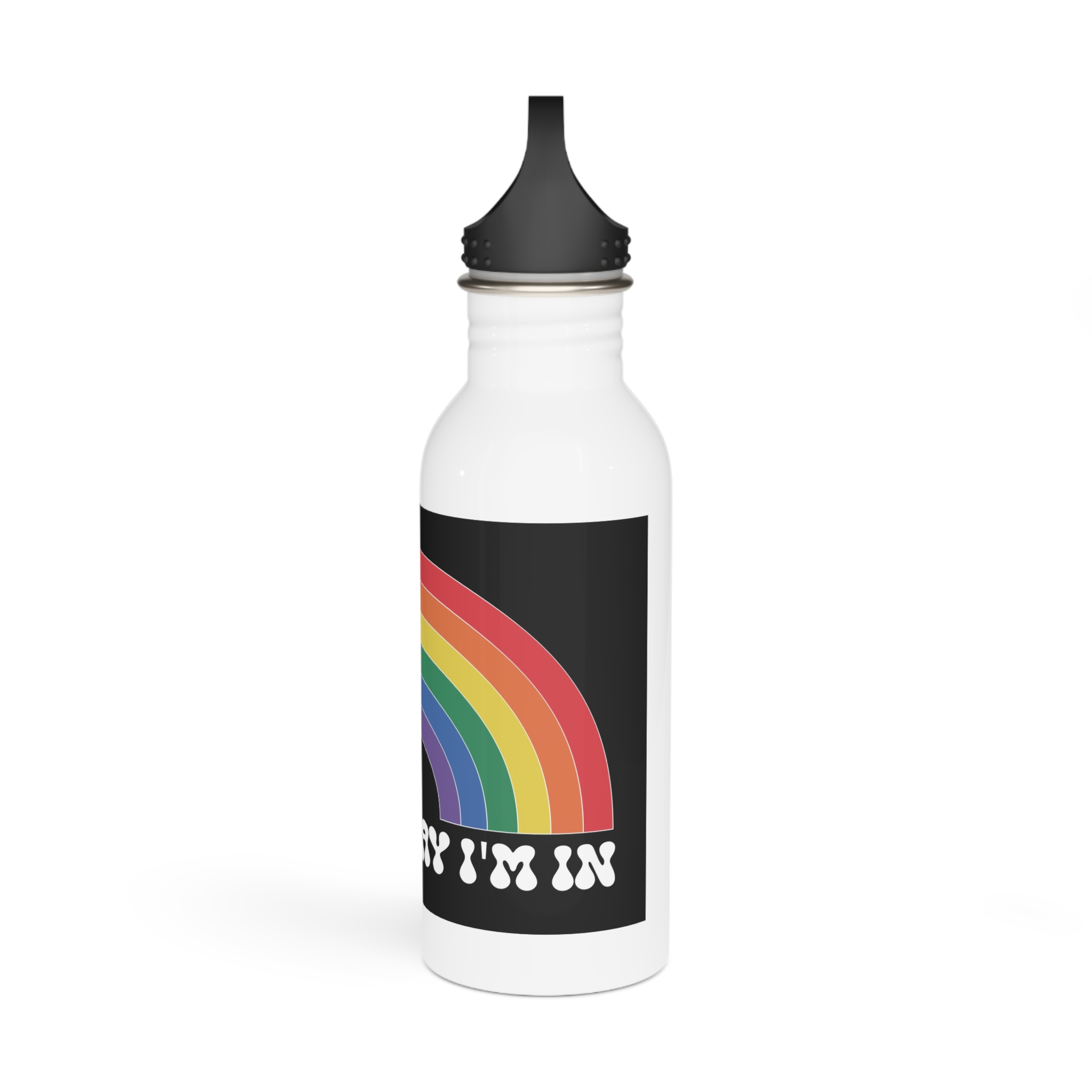 Pride Lgbtq Gay Typography Vector Tshirt Design(4) Stainless Steel Water Bottle - Image 4