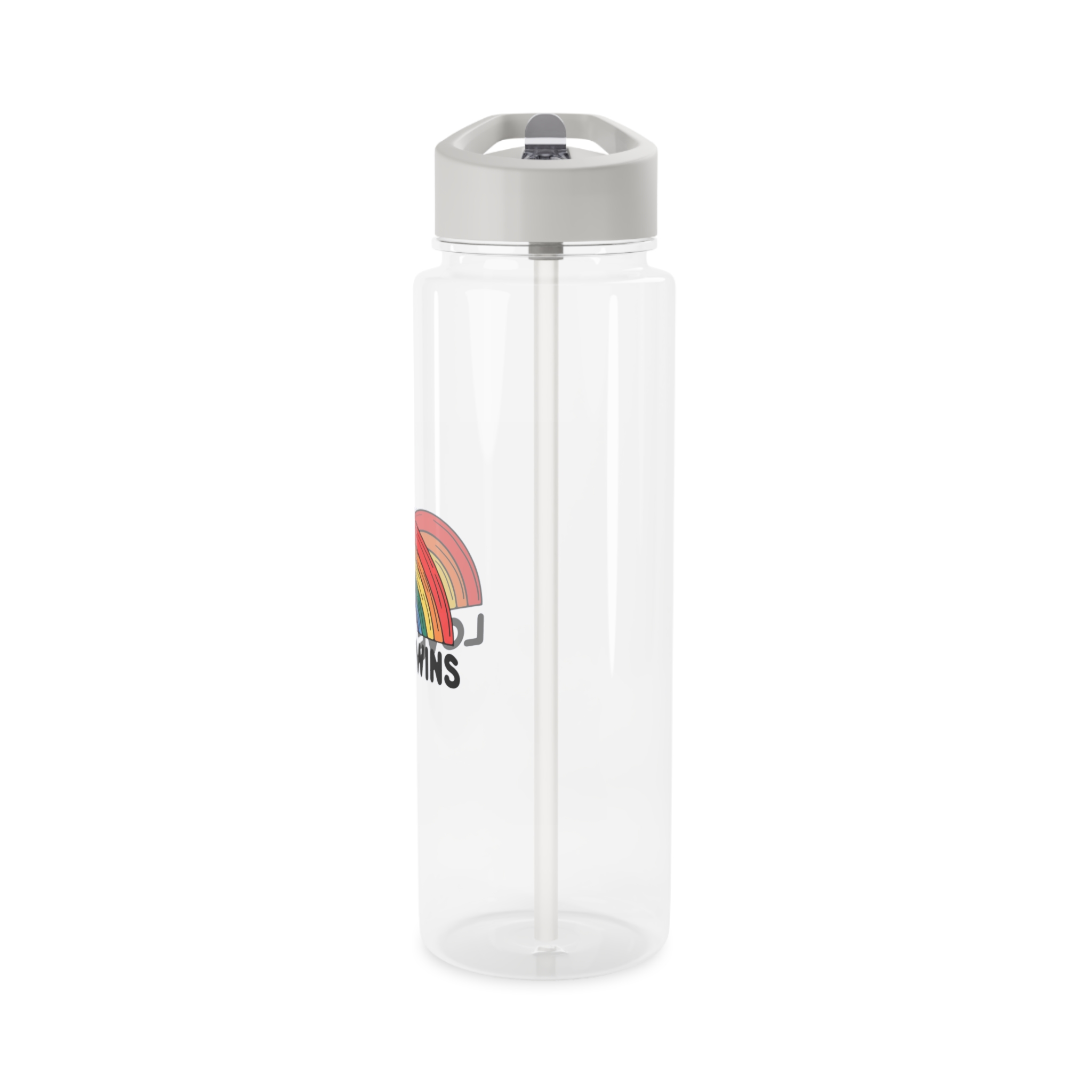 Love Wins Rainbow Pride Illustration Tritan Water Bottle - Image 7