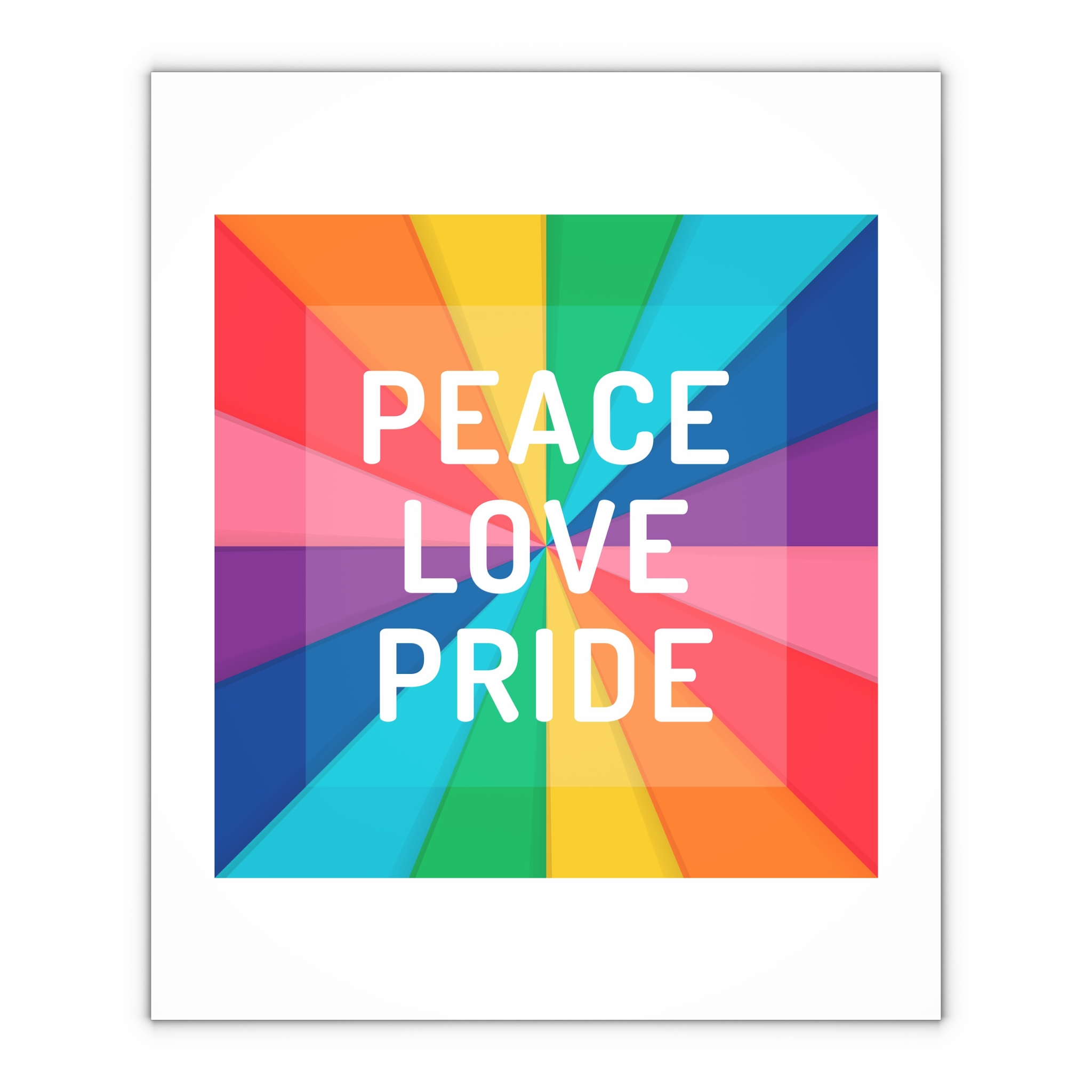 Rainbow Colored Background With Peace Love Pride Concept Pride Month Gift Wrapping Paper Sheets 1pc - Image 4