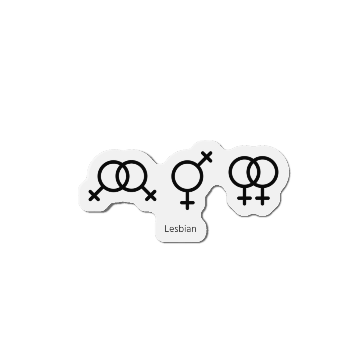 Lesbian Gender Symbols Orientation Signs Vector Illustration Die Cut Magnets - Image 10