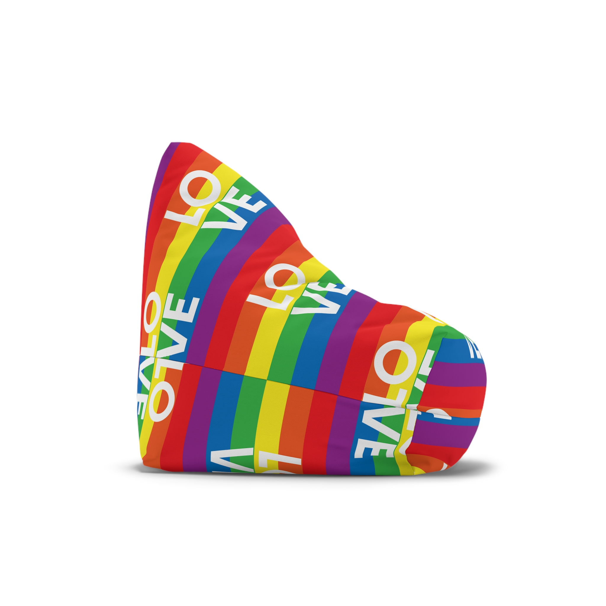 Love Lgbt Squere White Bean Bag Chair Cover - Image 3