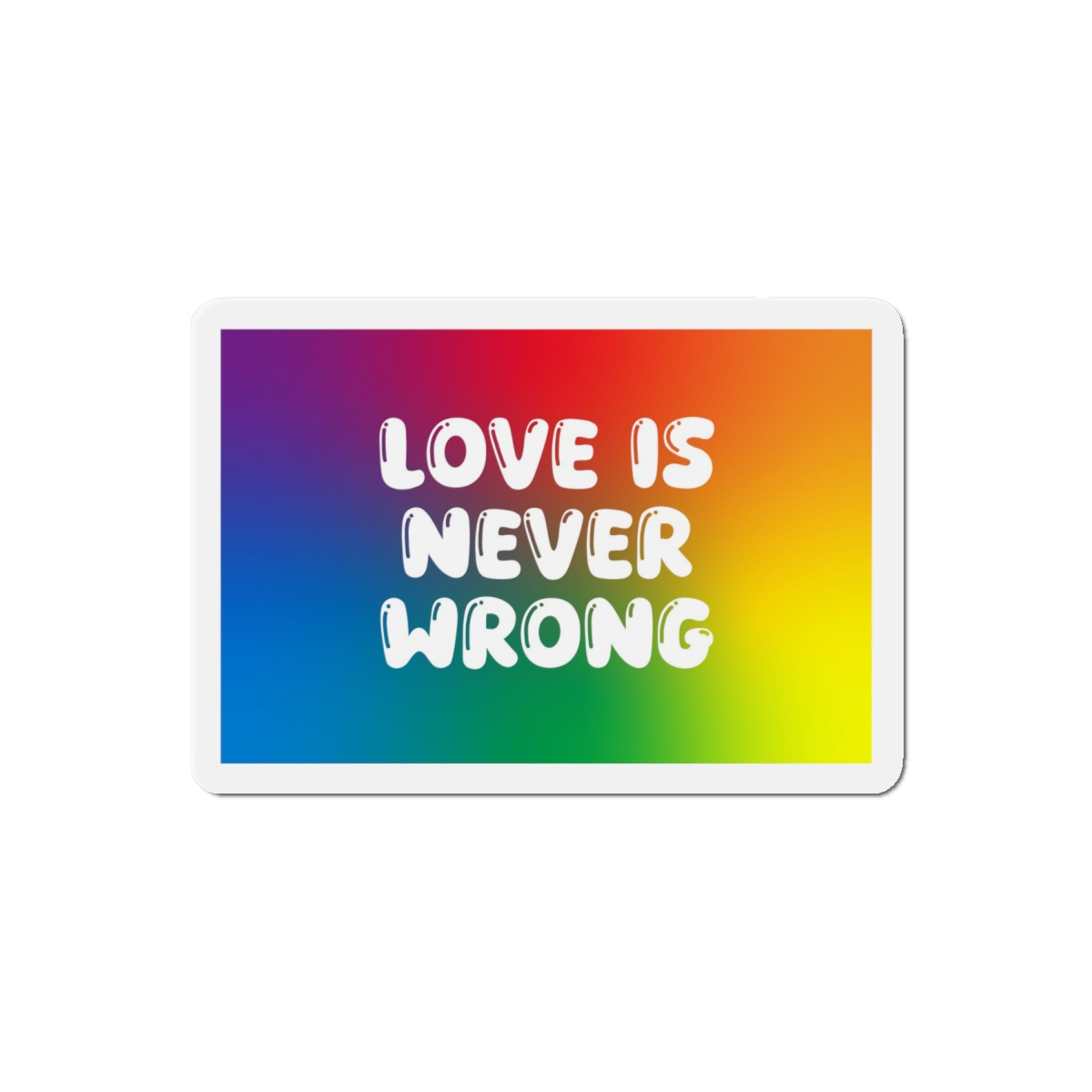 Horizontal Pride Month Vector Background Rainbow Colors Quote Typography Poster Banner Die Cut Magnets - Image 13