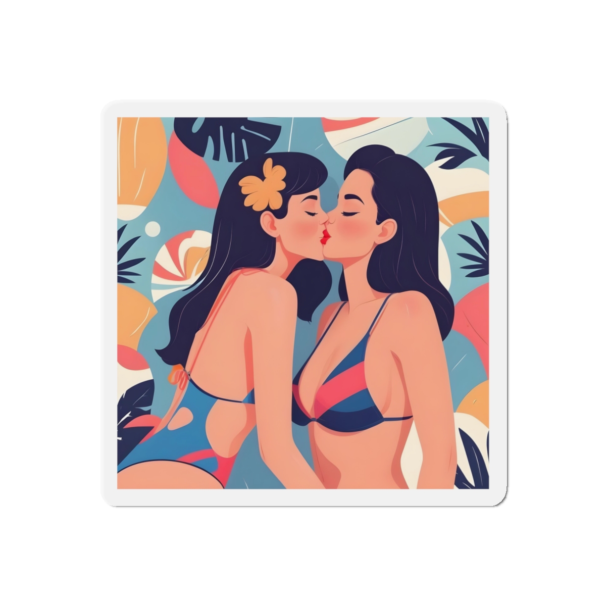 Lesbian Pride Design 7397DE Die Cut Magnets - Image 7