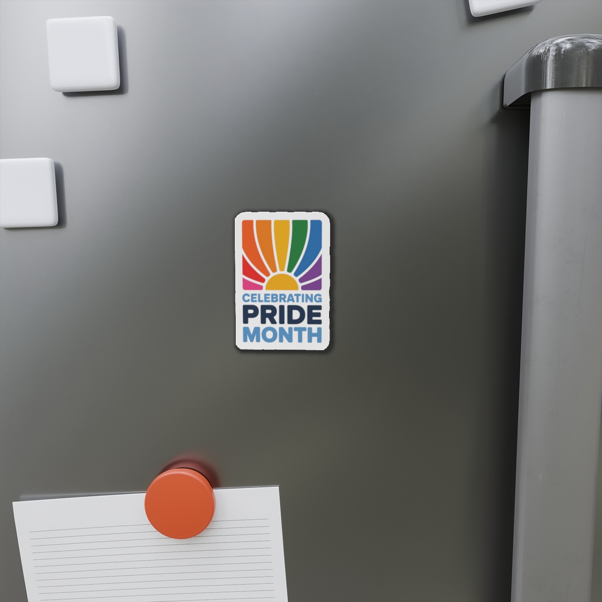 Celebrating Pride Month Colorful Graphic Design Die Cut Magnets - Image 5