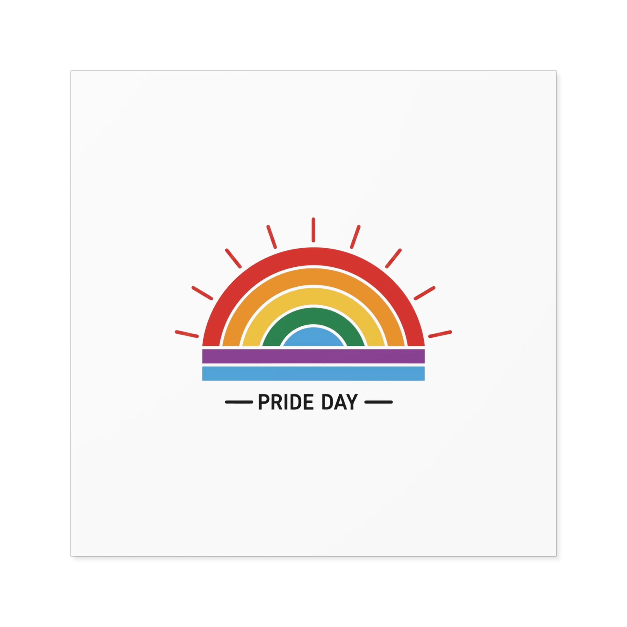 Pride Day Rainbow Flag Icon Vector Illustration Celebrating Lgbtq Community Diversity With Colorful Stripes Radiant Design Laminate Stickers Square - Image 37