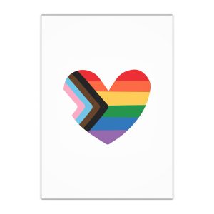 Vector Lgbt Lgbtqia New Flag Rainbow Heart(1) Gift Wrapping Paper Sheets 1pc