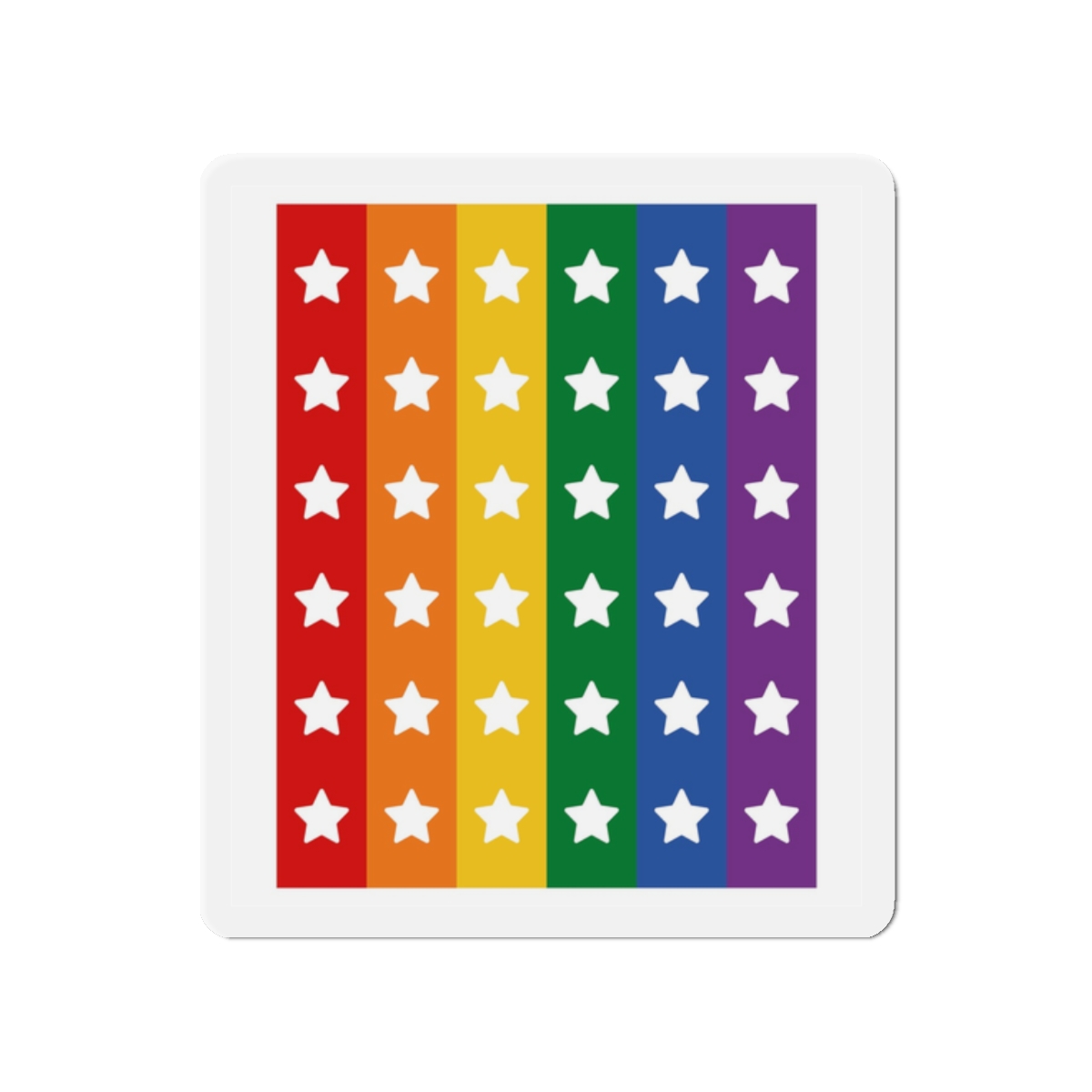 Lgbt Pride Month June Lesbian Gay Bisexual Transgender Lgbtq Flag Rainbow Vector(3) (1) Die Cut Magnets