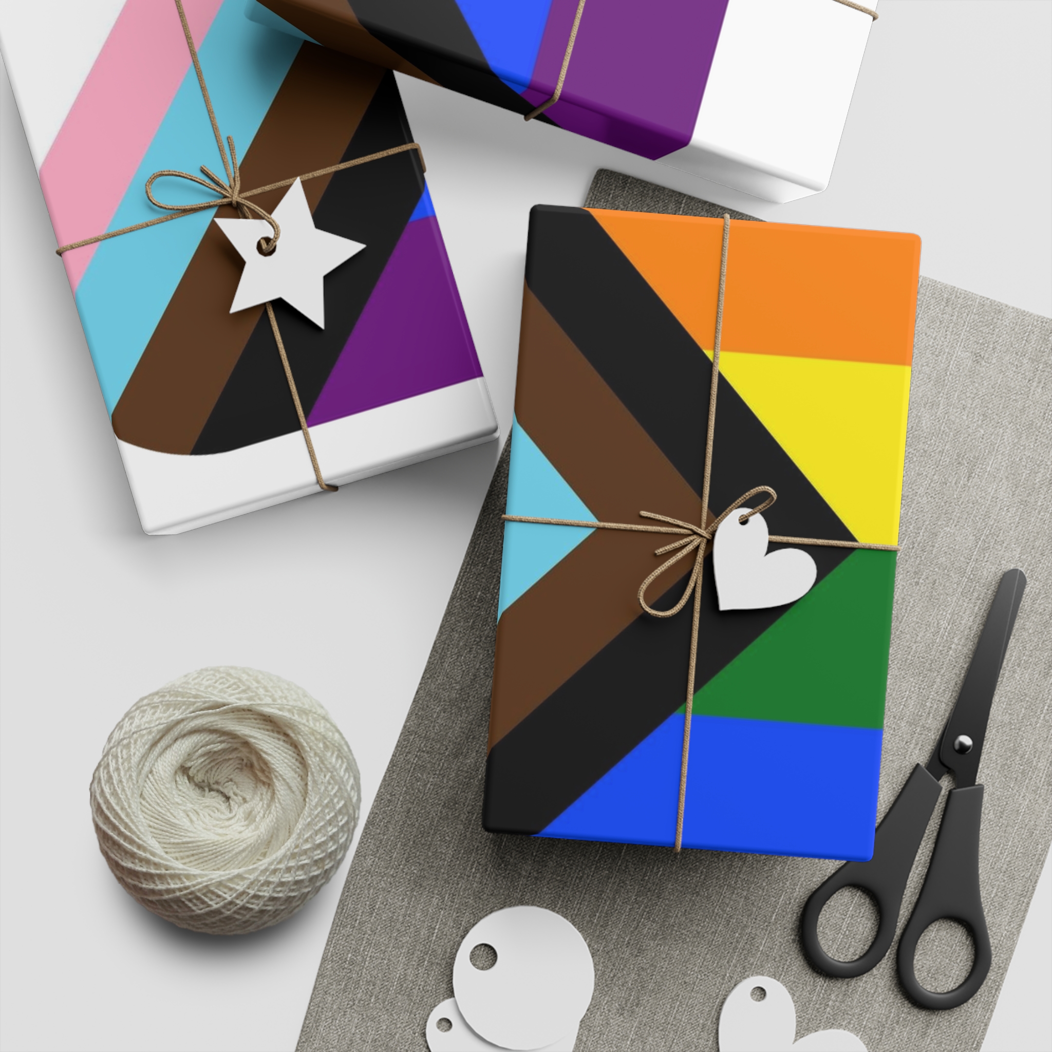 New Pride Flag Lgbtq Vector Illustartion Gift Wrapping Paper Sheets 1pc - Image 5