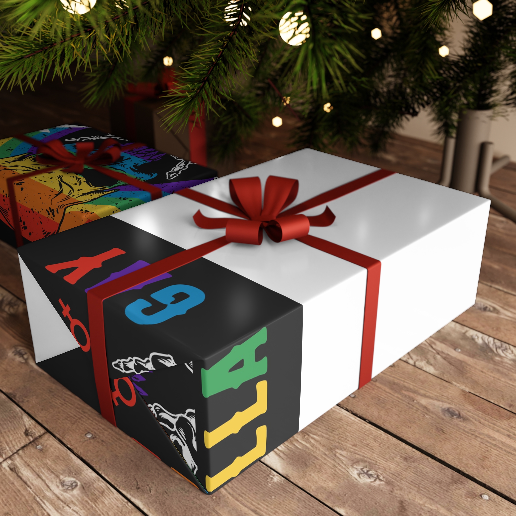 Stela Gay Skull Rainbow Gay Pride Vector T Shirt Gift Wrapping Paper Sheets 1pc - Image 3
