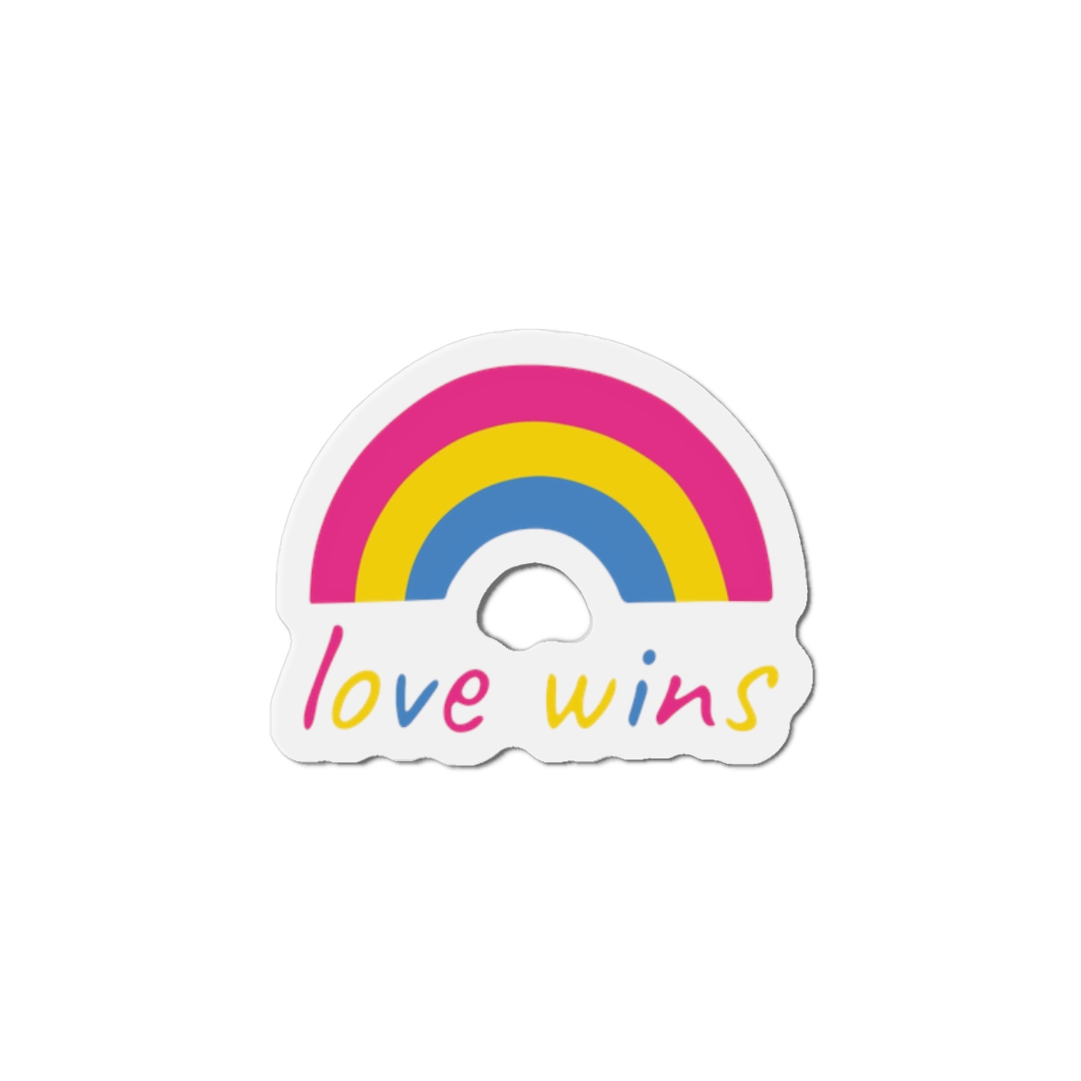 Colorful Rainbow Shape Pansexual Pride Flag Happy Pride Day Lgbtqia Community Pride Month Vector Hand Drawn Doodle Posters Stickers Logo Cards Die Cut Magnets