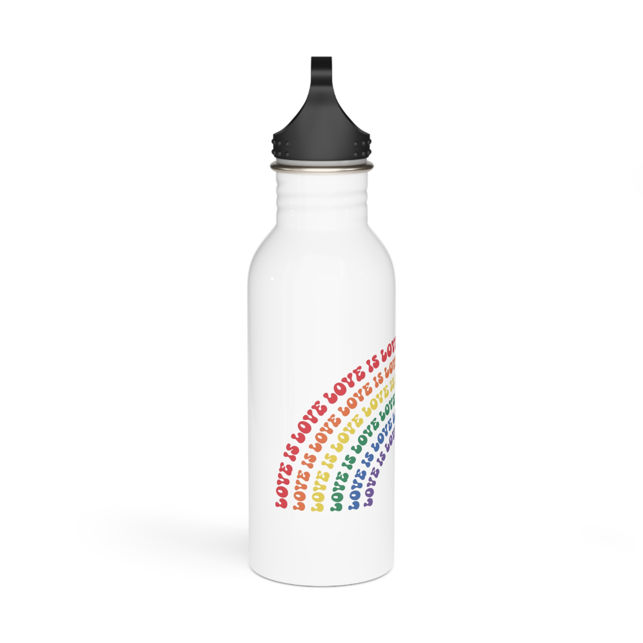 Pride Lgbtq Gay Typography Vector Tshirt Design(1) Stainless Steel Water Bottle - Image 2