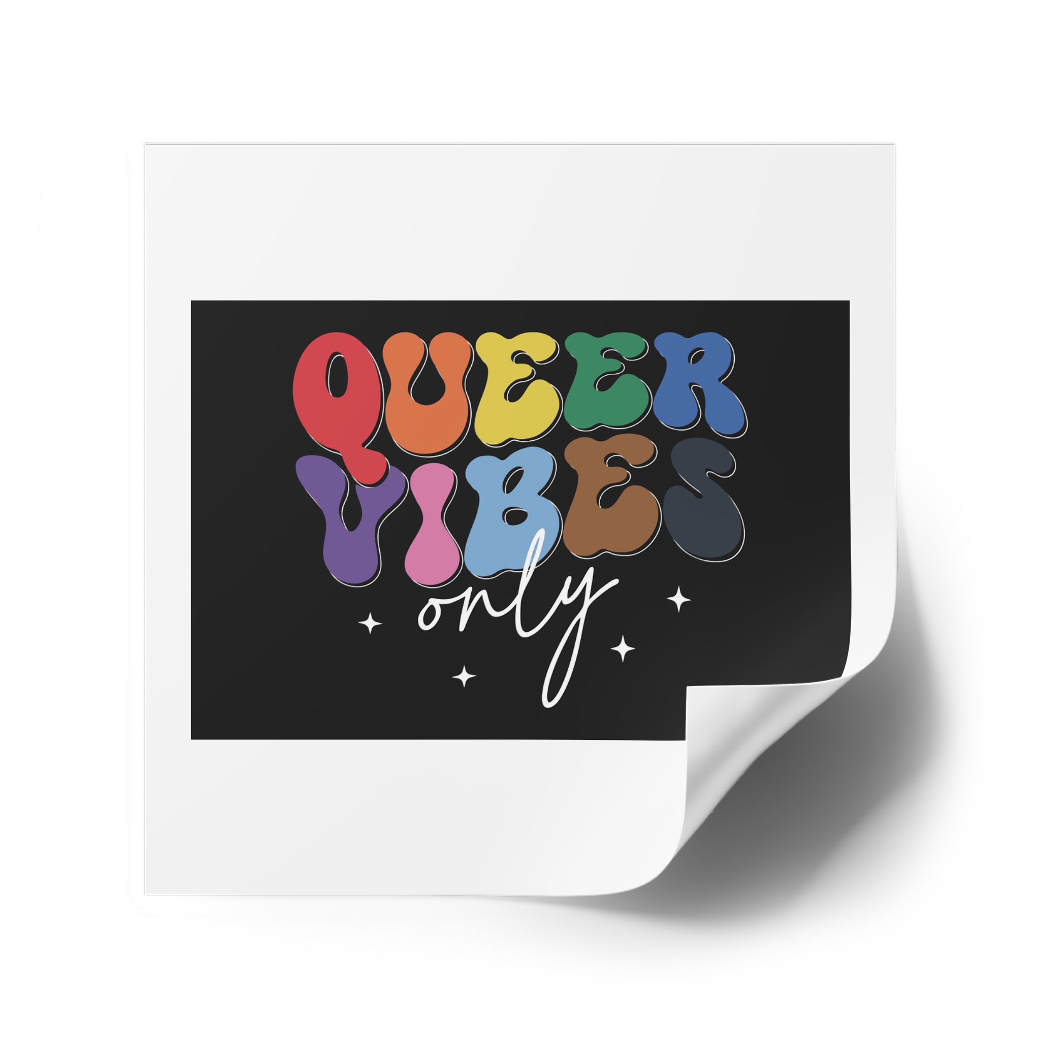 Pride Lgbtq Gay Typography Vector Tshirt Design(1) Laminate Stickers Square - Image 42