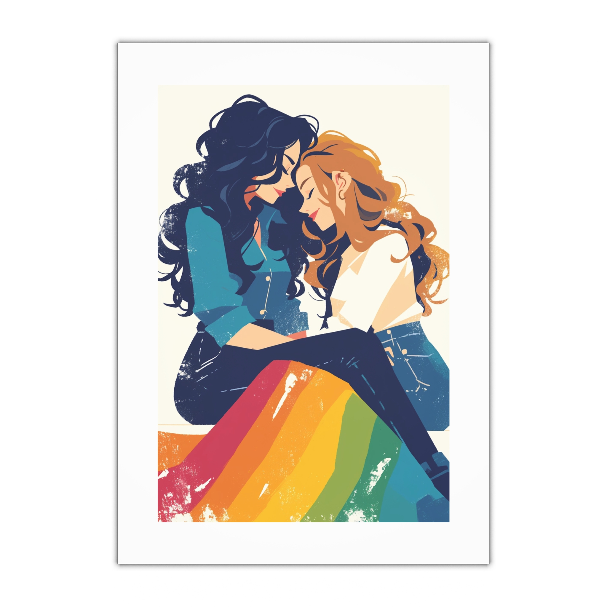 Lesbian Unity Strength Art Exhibit Sticker Gift Wrapping Paper Sheets 1pc